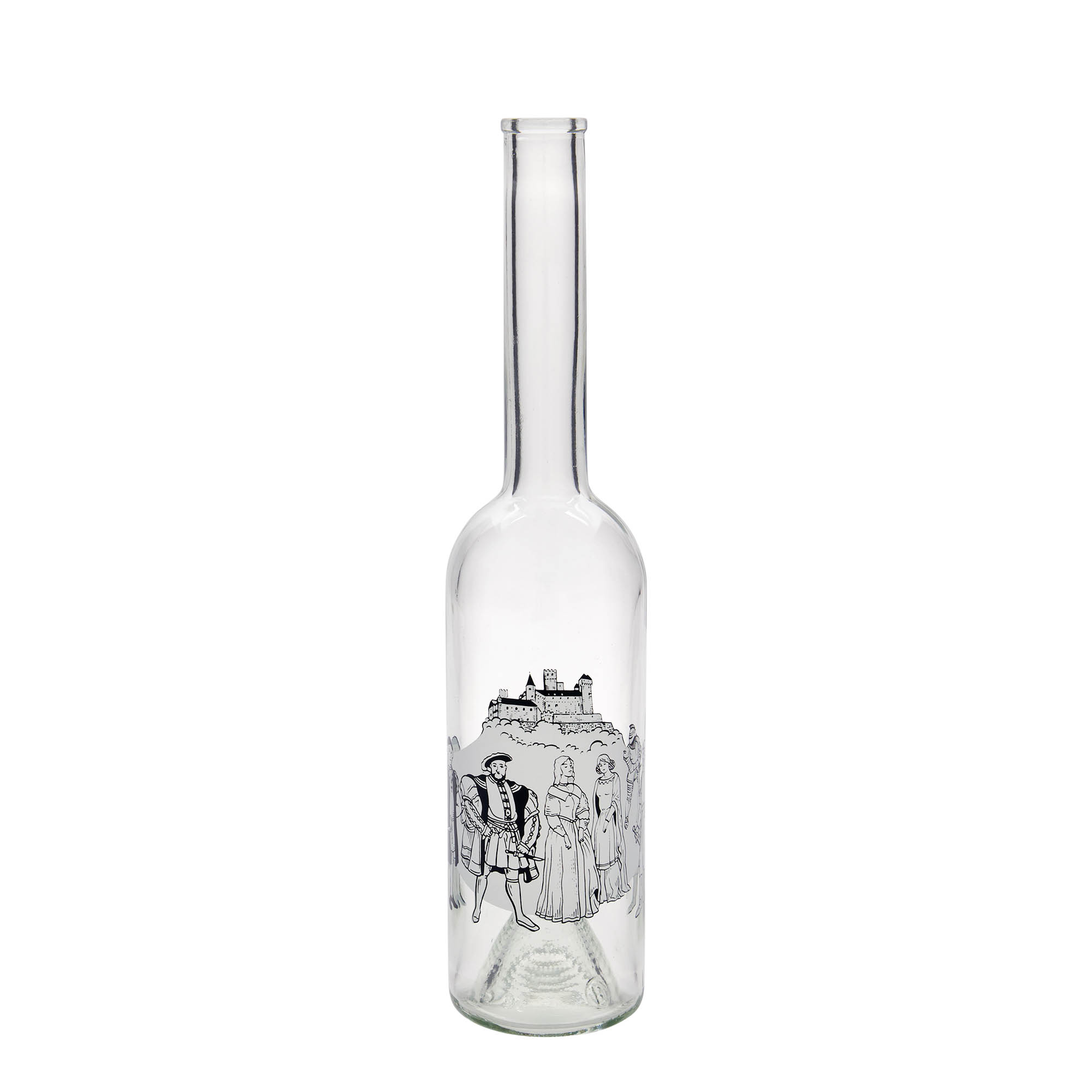 500 ml butelka szklana 'Opera', motyw: średniowiecze, korek