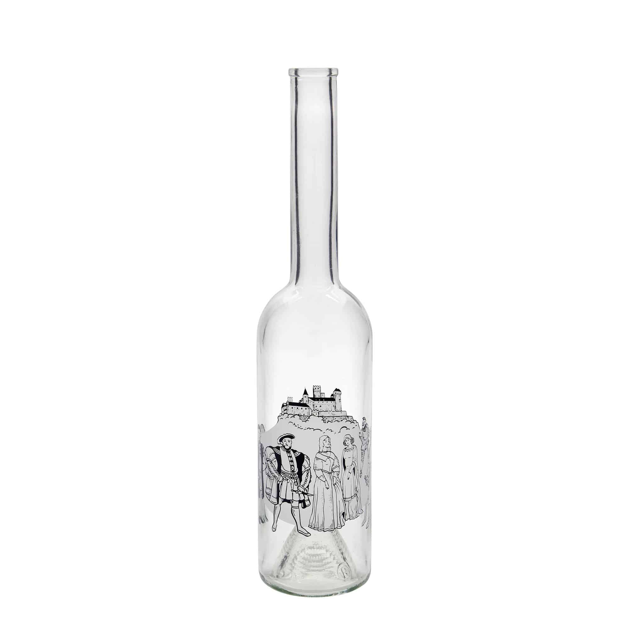 500 ml butelka szklana 'Opera', motyw: średniowiecze, korek