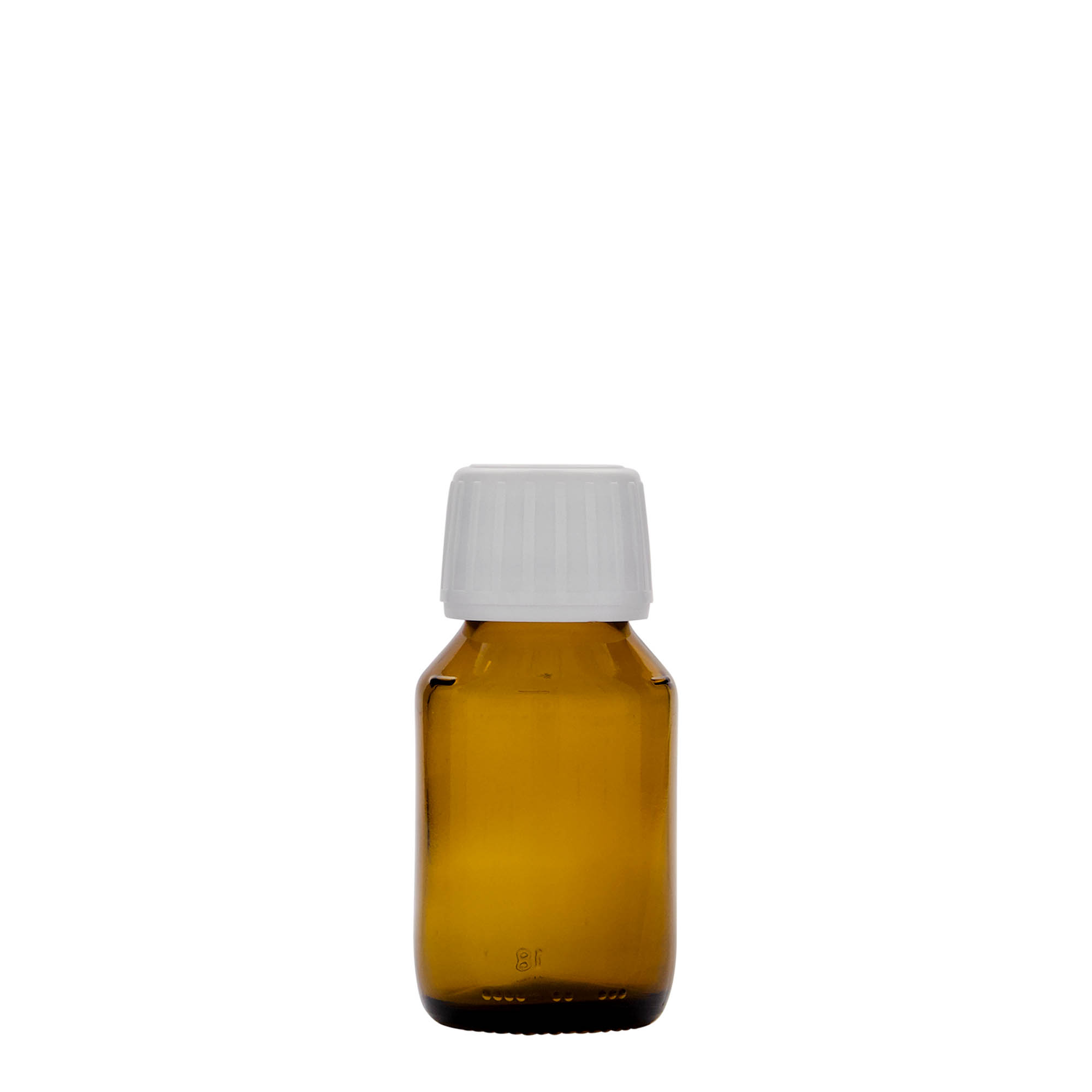 50 ml butelka medyczna, brązowa, szkło, gwint: PP 28 50 ml butelka medyczna, brązowa, szkło, gwint: PP 28