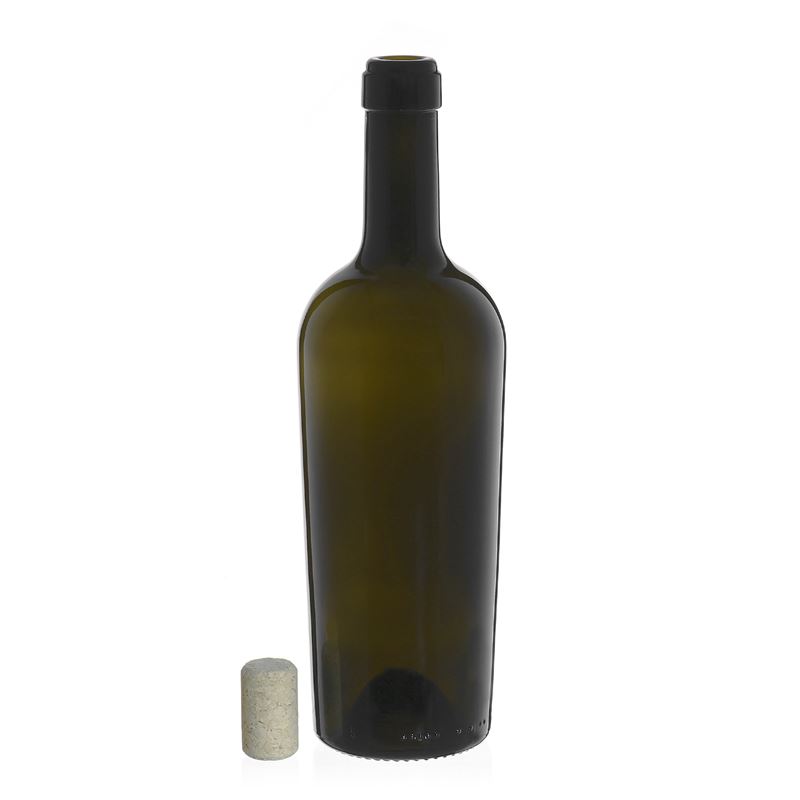 750 ml butelka na wino 'Imperiale', antyczny zielony, szyjka: korek