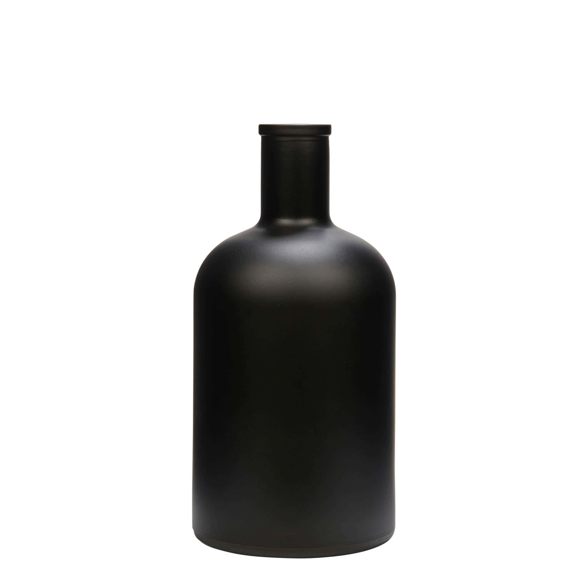 700 ml butelka szklana 'Gerardino', kolor czarny, zamknięcie: korek 700 ml butelka szklana 'Gerardino', kolor czarny, zamknięcie: korek