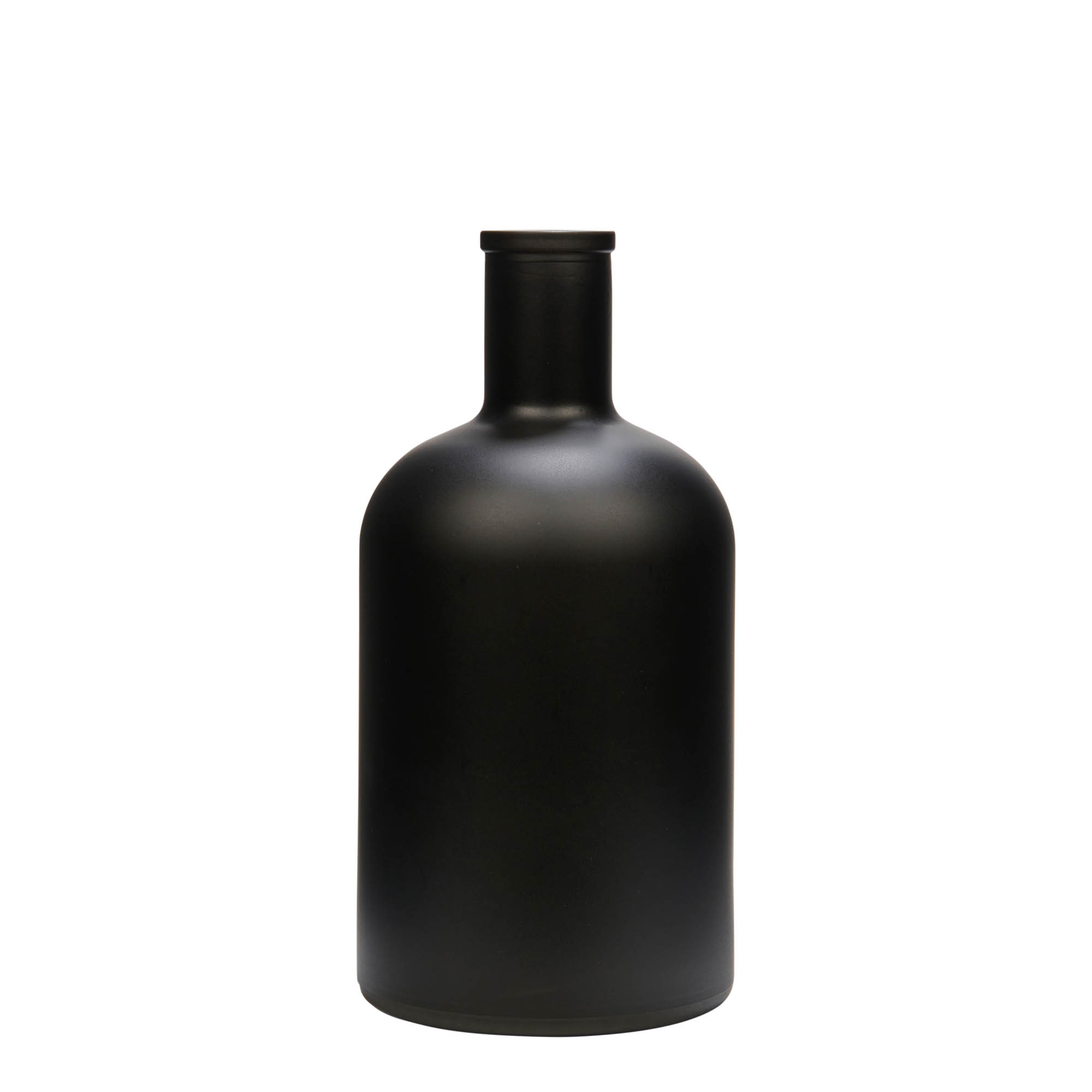 700 ml butelka szklana 'Gerardino', czarna, szyjka: korek