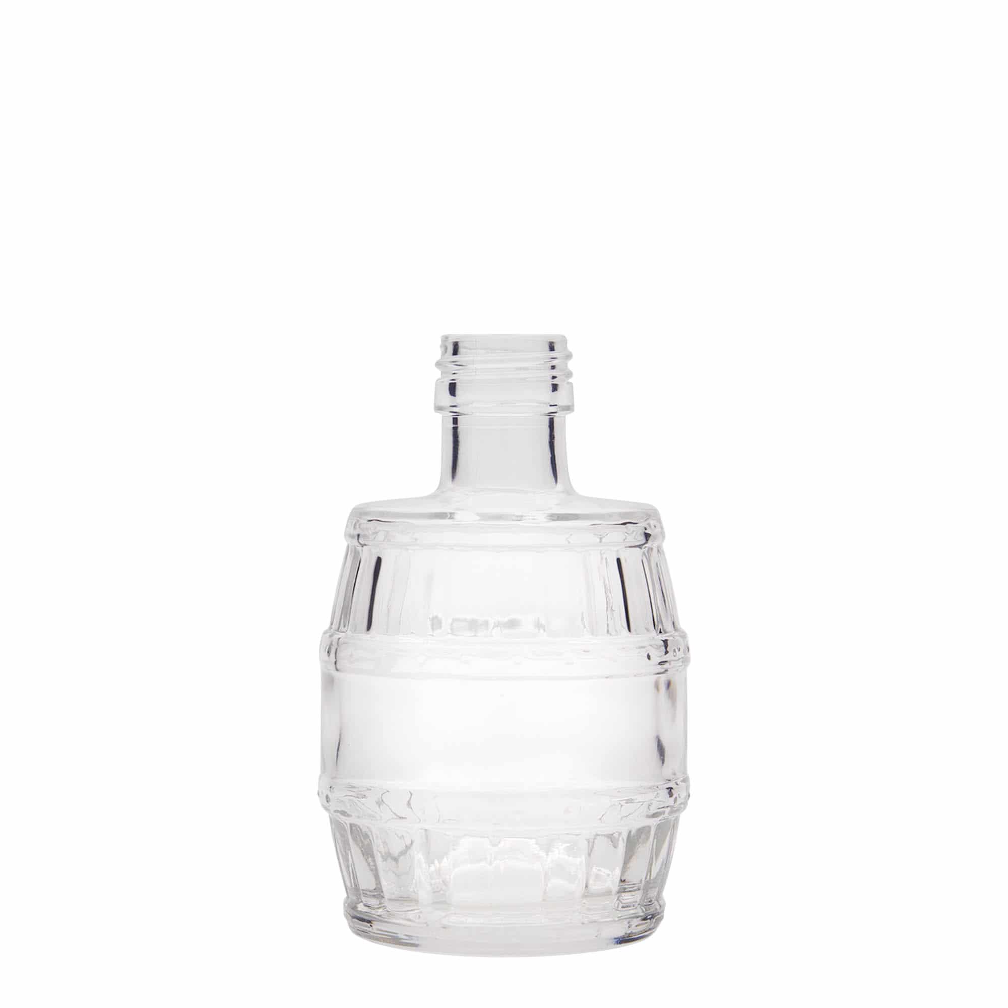 200 ml butelka szklana 'Beczka', zamknięcie: PP 28 200 ml butelka szklana 'Beczka', zamknięcie: PP 28