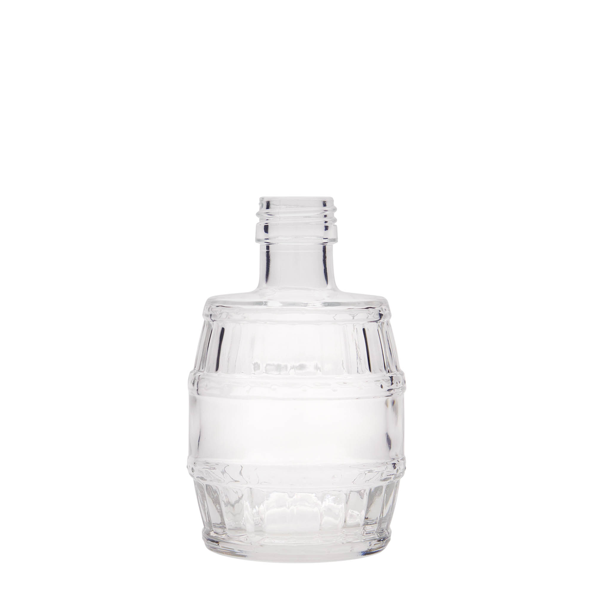 200 ml butelka szklana „beczka”, gwint: PP 28 200 ml butelka szklana „beczka”, gwint: PP 28