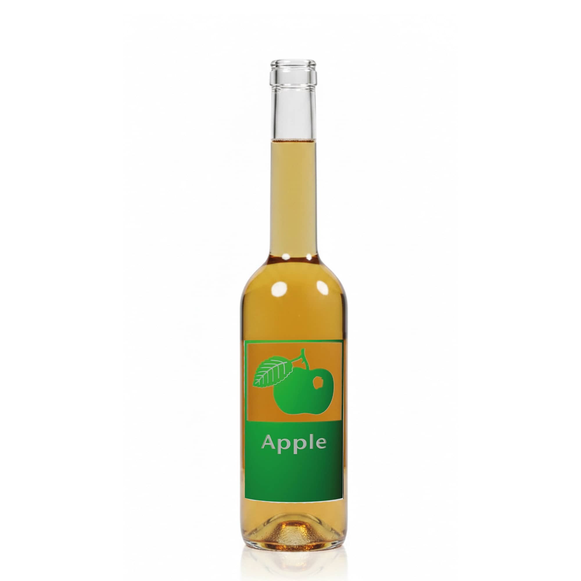 Butelka szklana 500 ml „Opera”, motyw: jabłko, korek