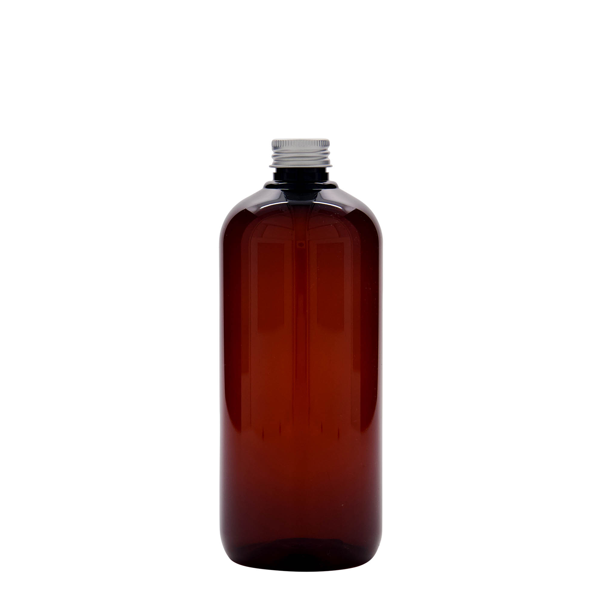500 ml butelka z tworzywa sztucznego z recyklingu 'Victor's Best', PCR, brązowa, gwint: 24/410