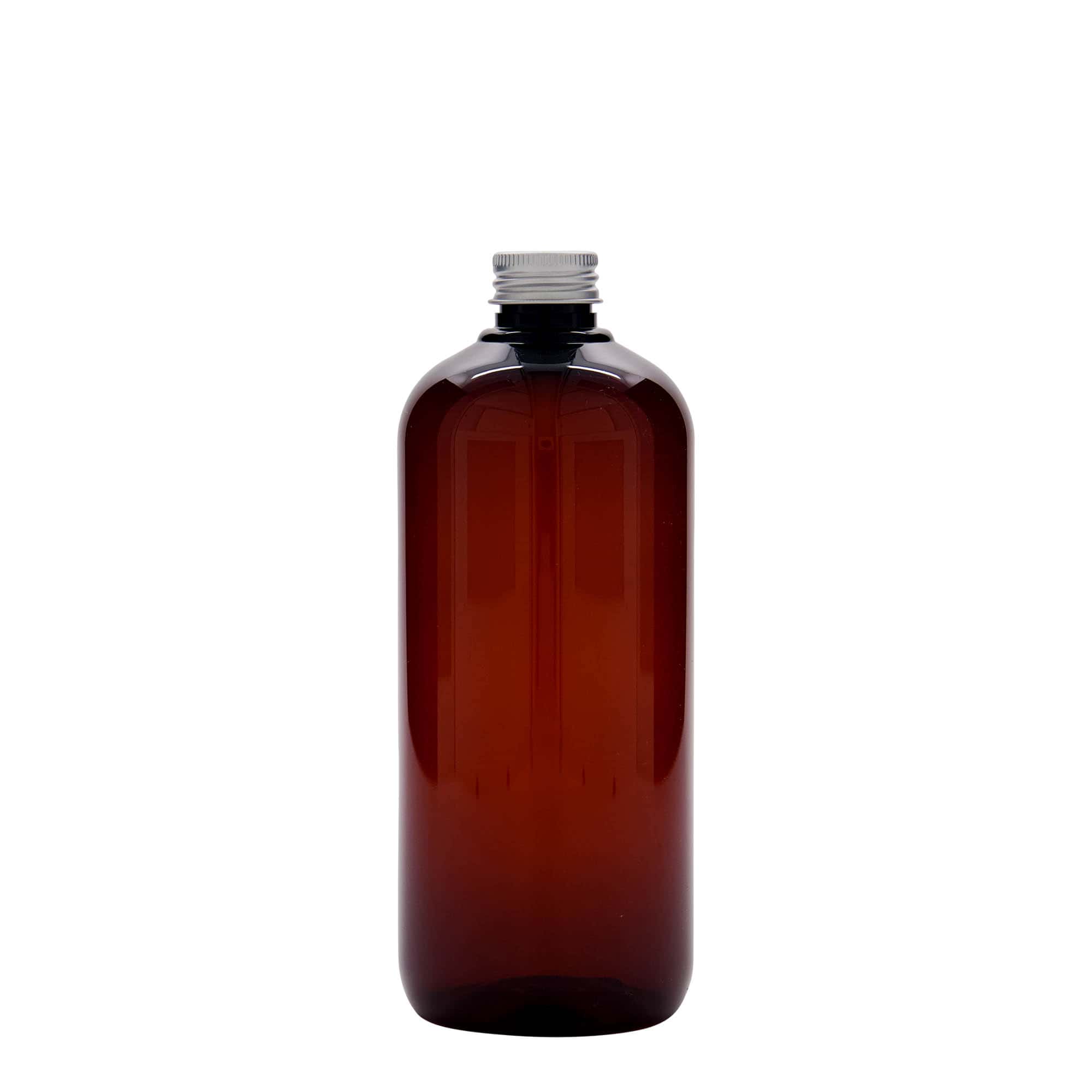500 ml butelka z tworzywa sztucznego z recyklingu 'Victor's Best', PCR, brązowa, gwint: 24/410