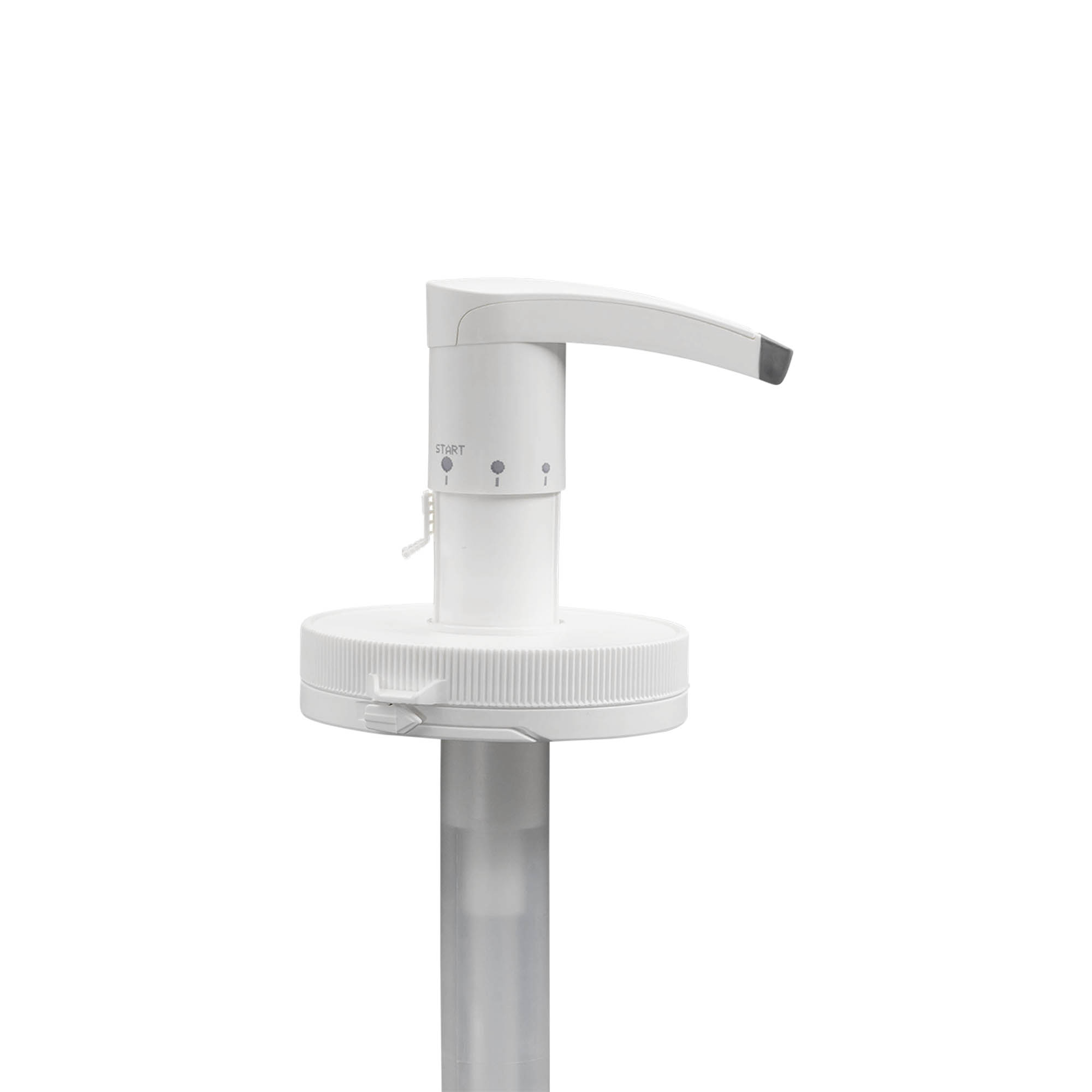 Dozownik pompy do 655 ml 'Securibox', tworzywo PE, biały, do wylotu: zakrętka na gwint