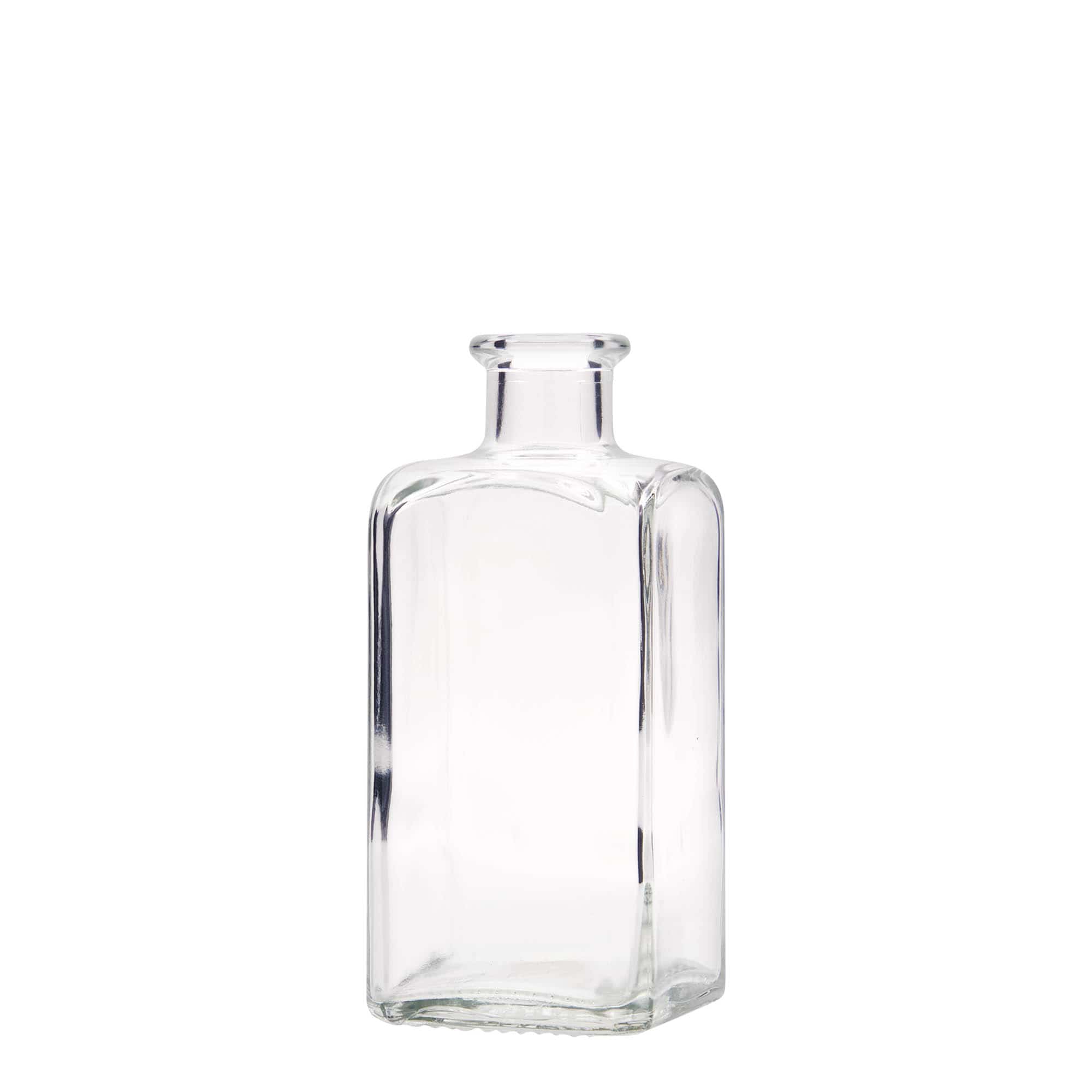 250 ml butelka szklana Apotheker Carré, kwadratowa, otwór: korek