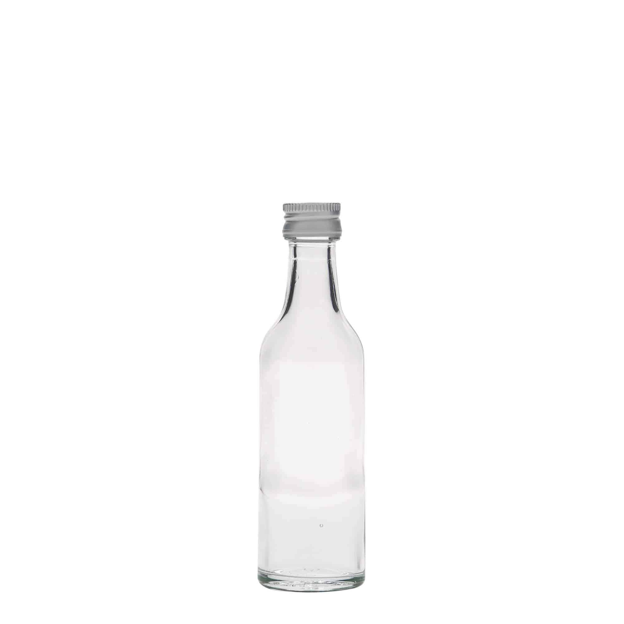 50 ml butelka szklana z prostą szyjką, zamknięcie: PP 18