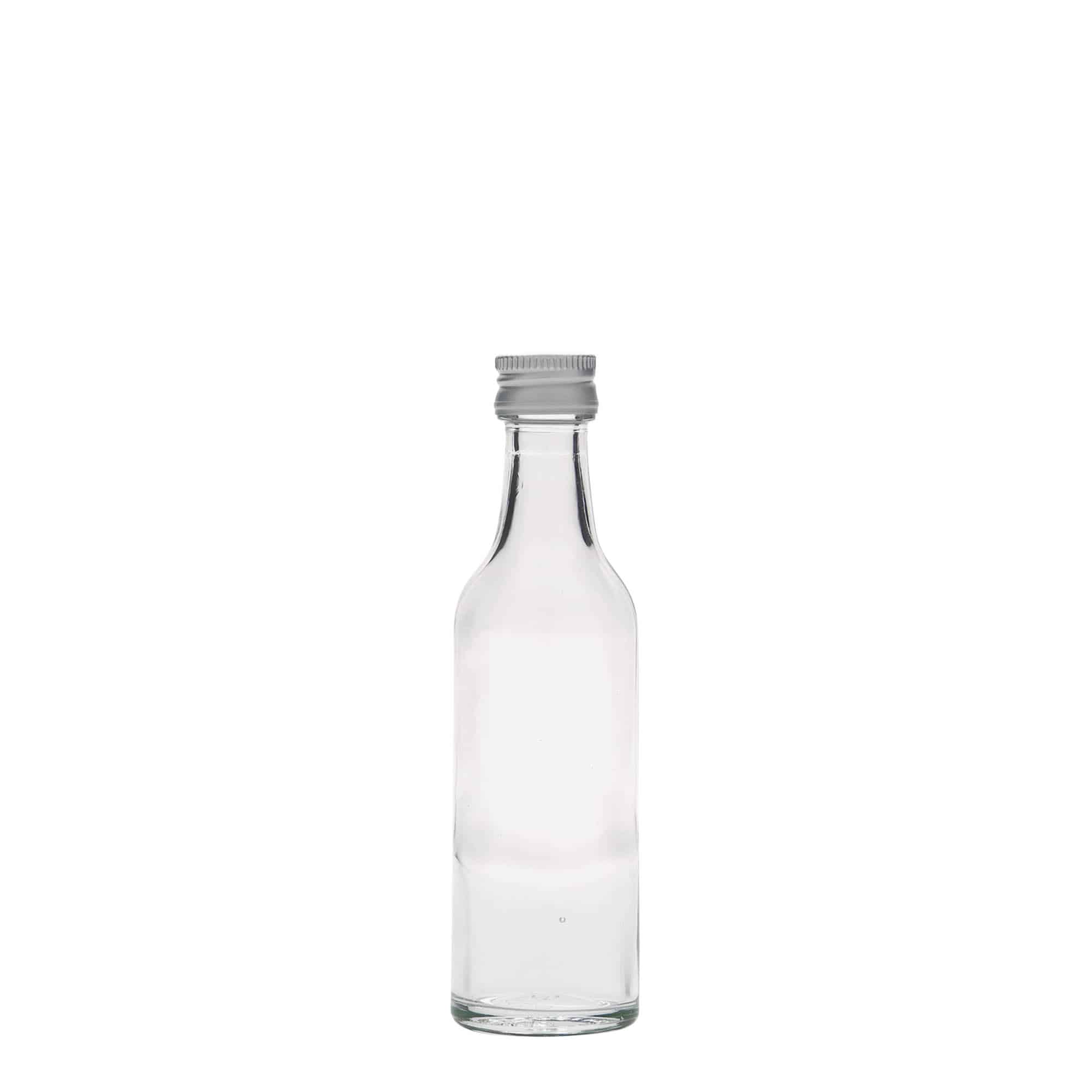 50 ml butelka szklana z prostą szyjką, gwint: PP 18