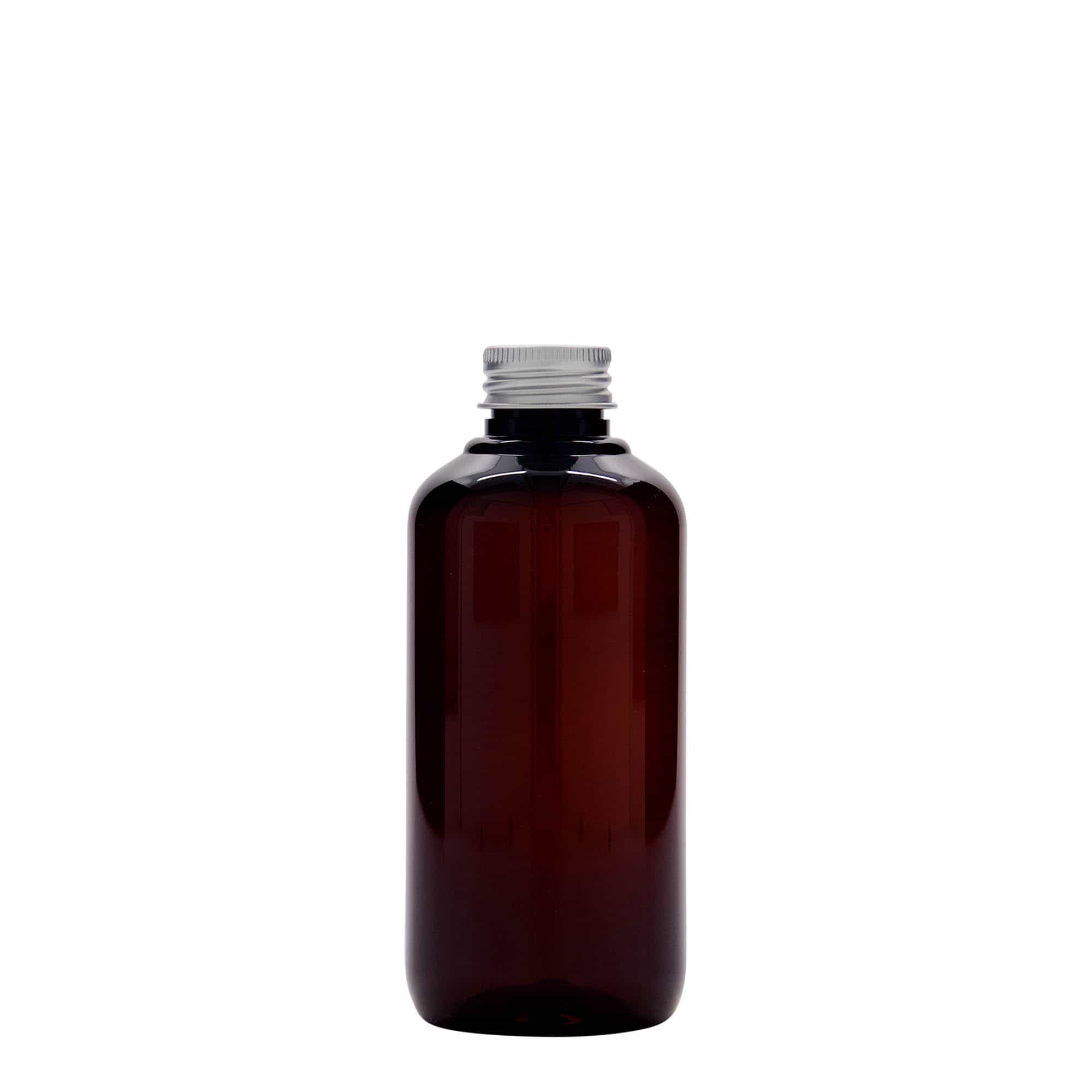 200 ml butelka z tworzywa sztucznego z recyklingu 'Victor's Best', PCR, brązowa, gwint: 24/410