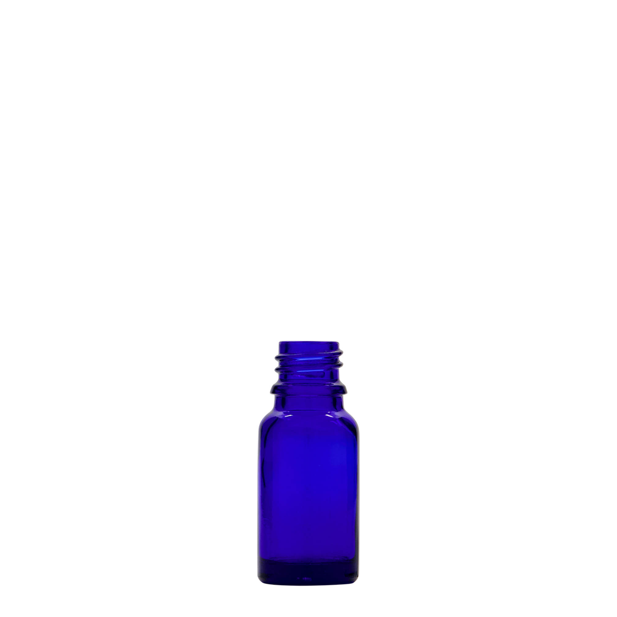 10 ml butelka medyczna, szkło, królewski błękit, wylot: DIN 18 10 ml butelka medyczna, szkło, królewski błękit, wylot: DIN 18