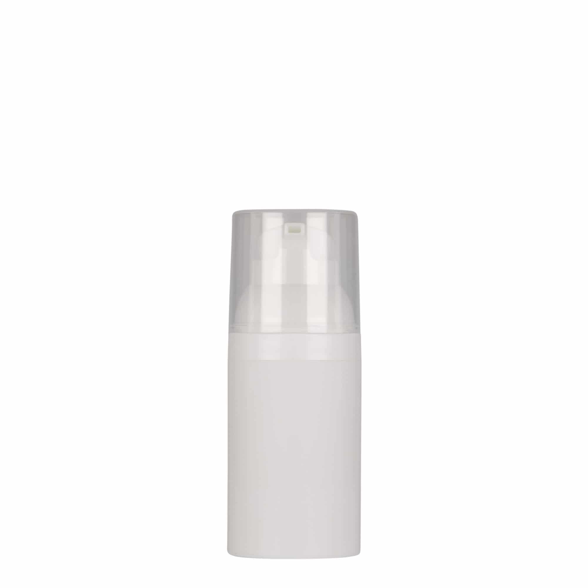 30 ml dozownik beztlenowy 'Mezzo', tworzywo sztuczne PP, biały