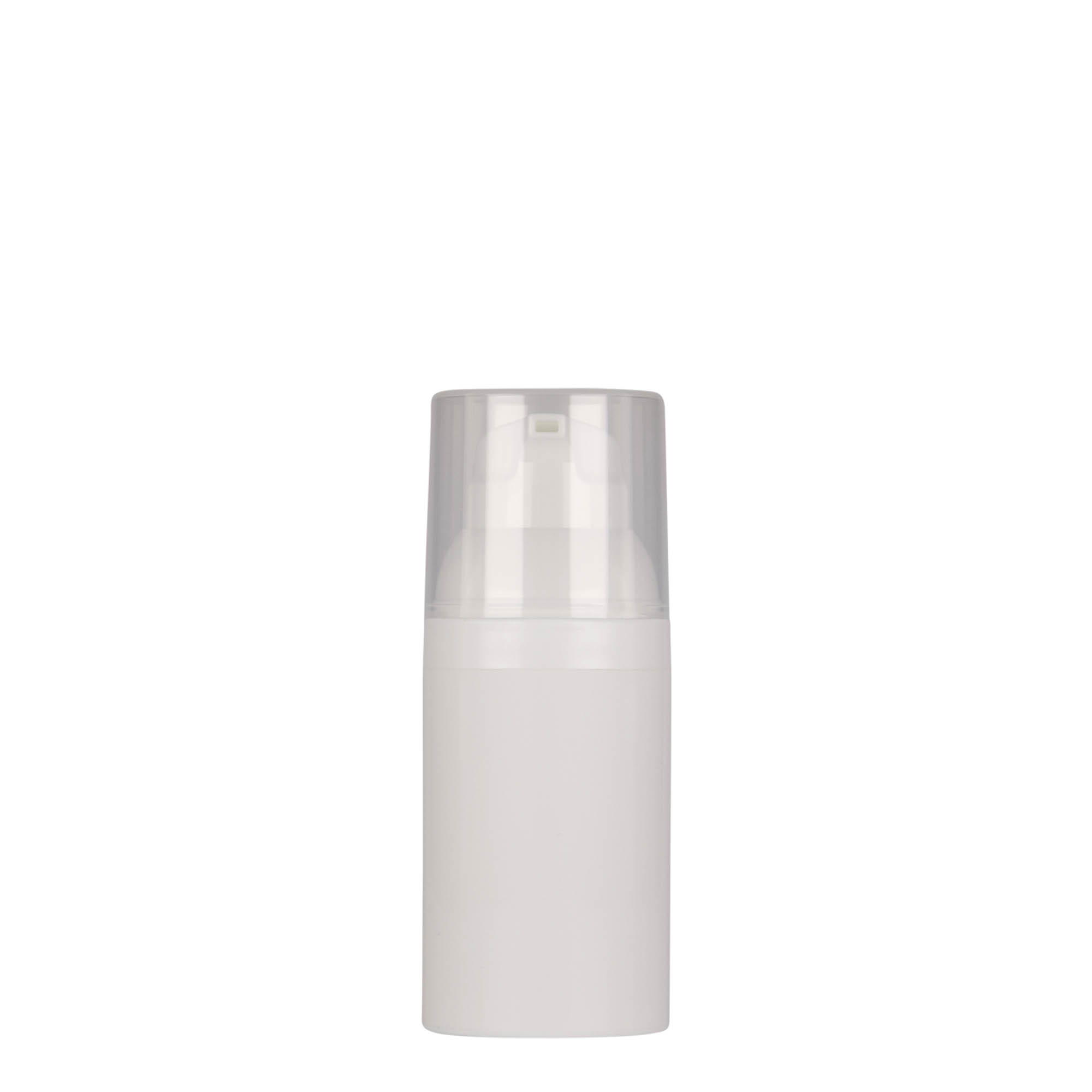 30 ml dozownik beztlenowy 'Mezzo', tworzywo sztuczne PP, biały
