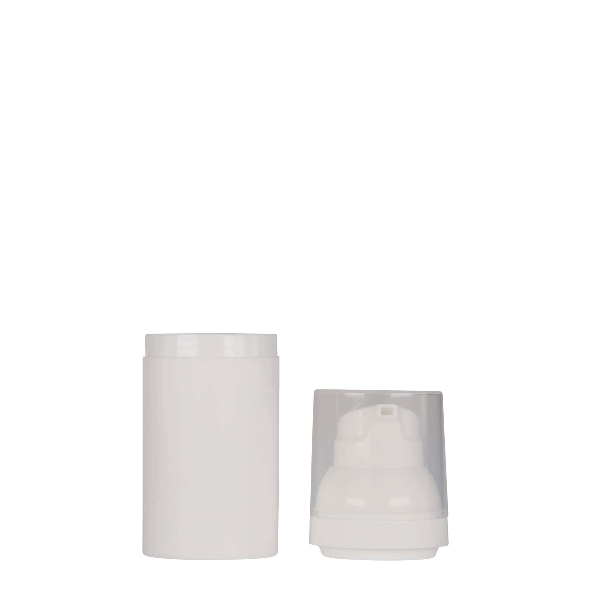 30 ml dozownik beztlenowy 'Mezzo', tworzywo sztuczne PP, biały