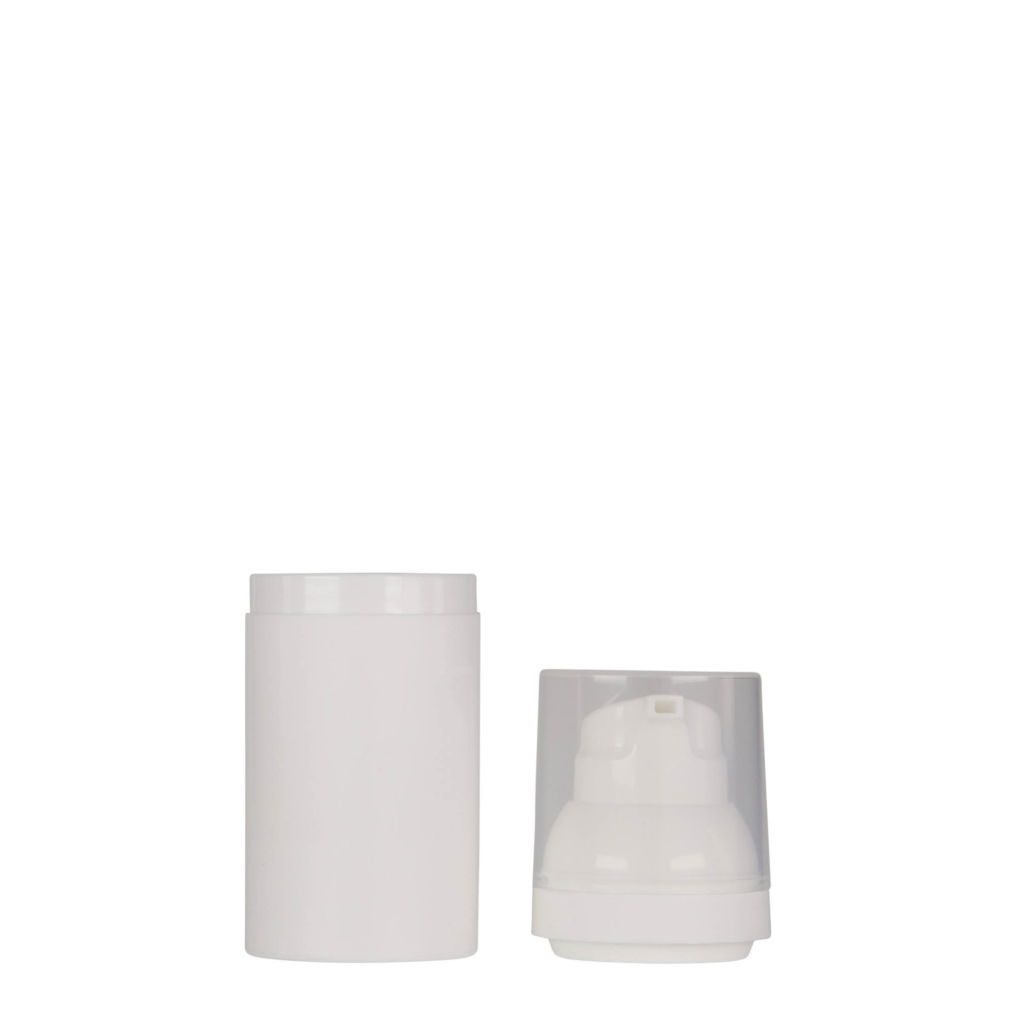 30 ml dozownik beztlenowy 'Mezzo', tworzywo sztuczne PP, biały