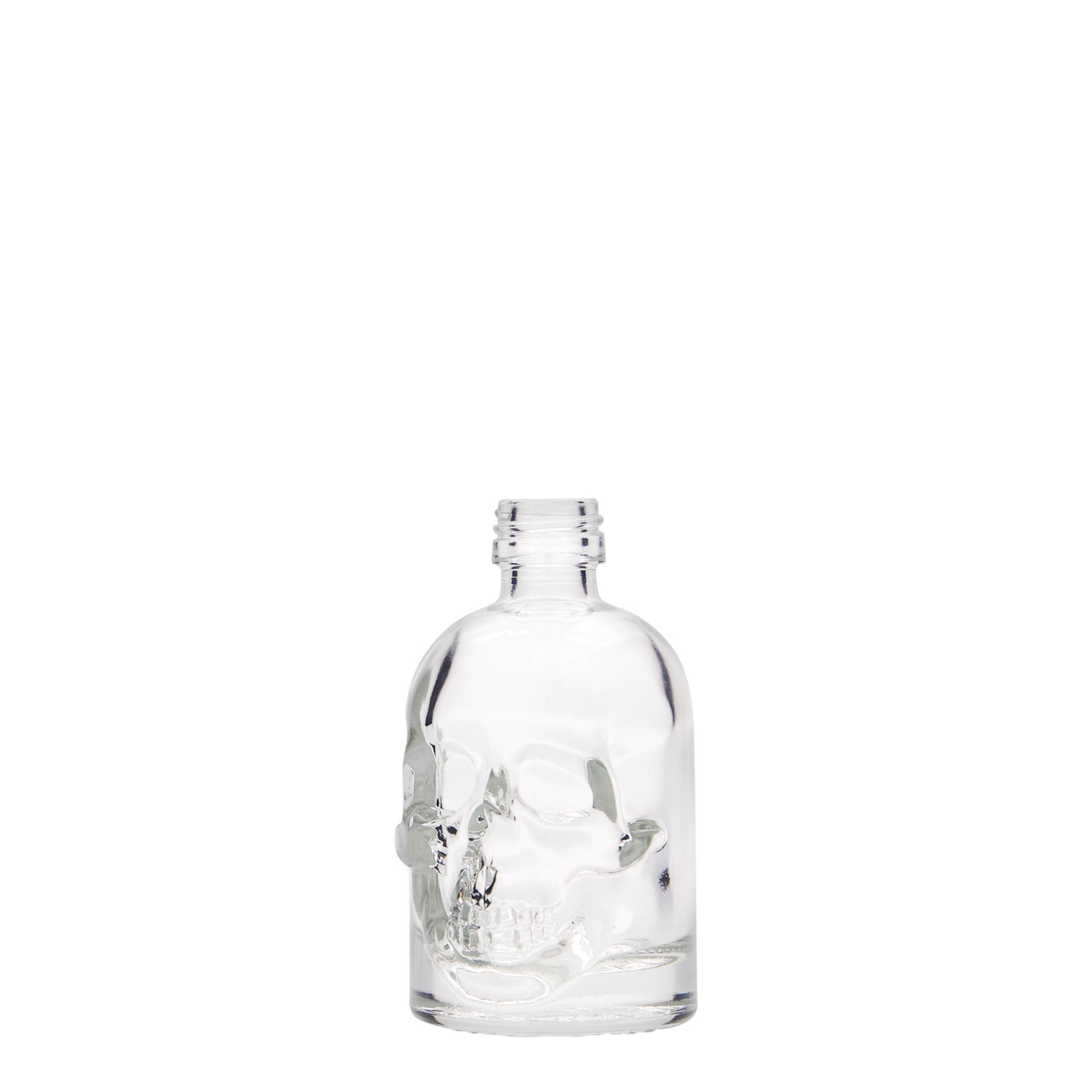 50 ml butelka szklana „Totenkopf”, gwint: PP 18