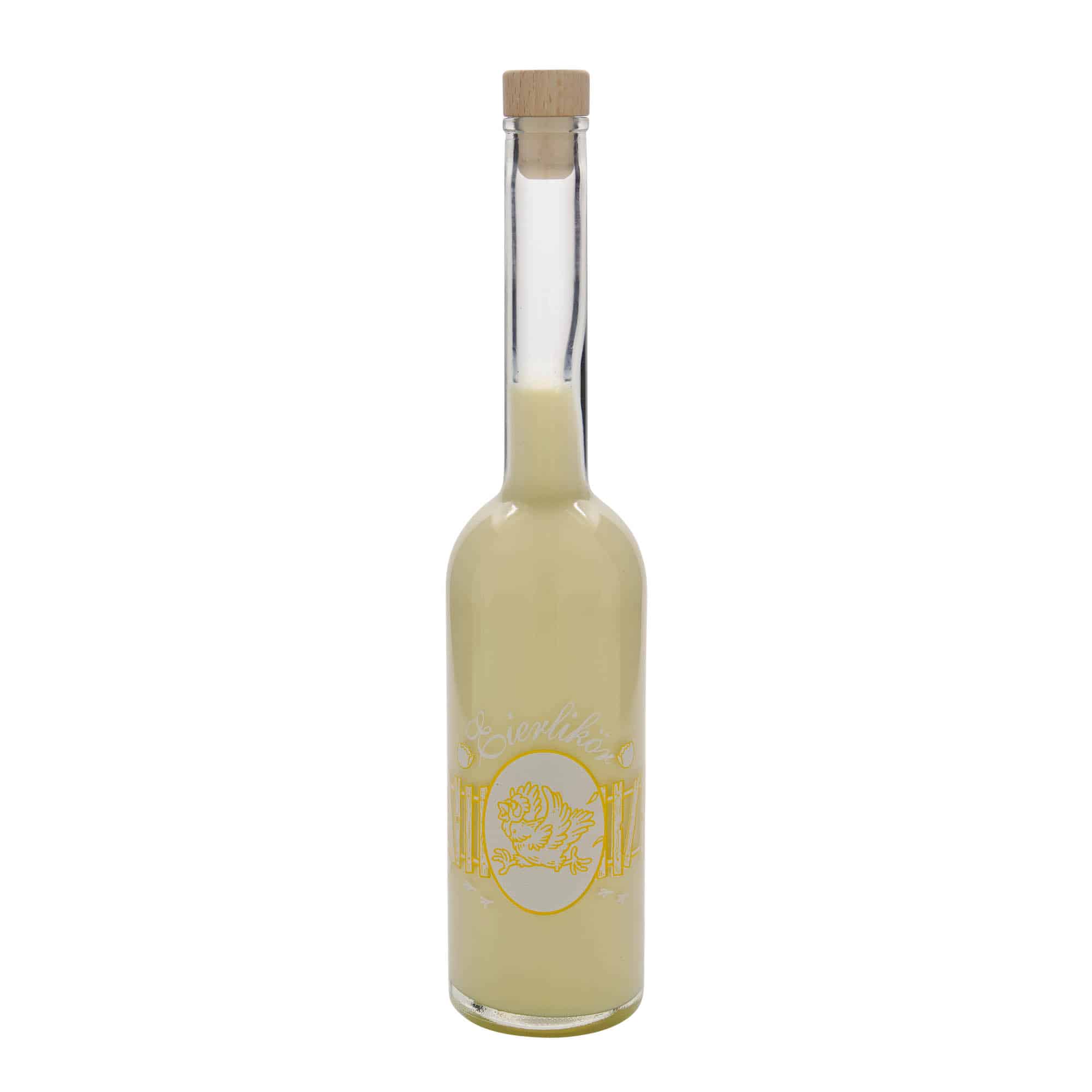 500 ml butelka szklana 'Opera', motyw: likier jajeczny, korek