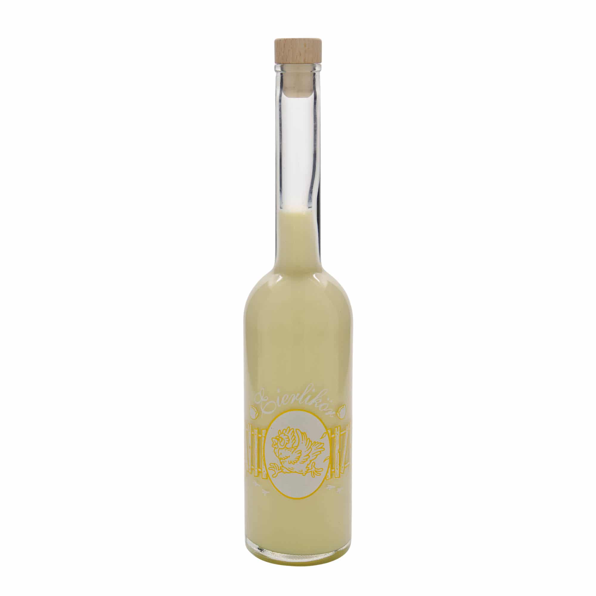 500 ml butelka szklana 'Opera', motyw: likier jajeczny, korek