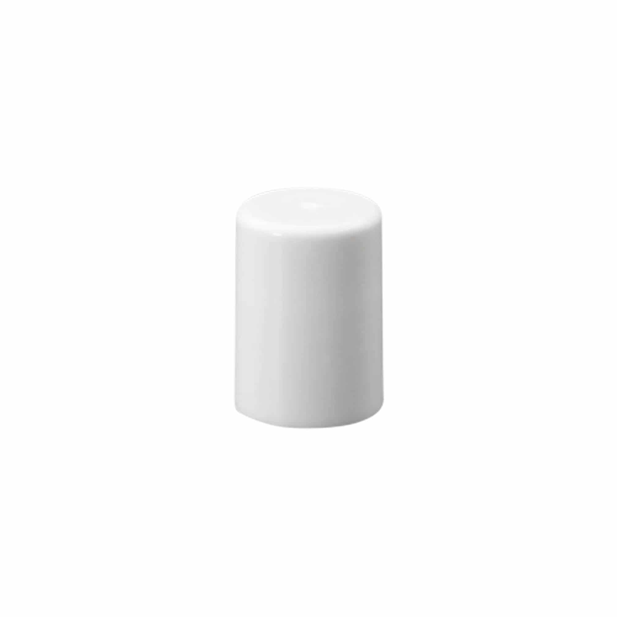 Nakrętka do butelki typu roll-on 10 ml, tworzywo sztuczne PP, kolor biały, do zamknięcia: zakrętka Nakrętka do butelki typu roll-on 10 ml, tworzywo sztuczne PP, kolor biały, do zamknięcia: zakrętka