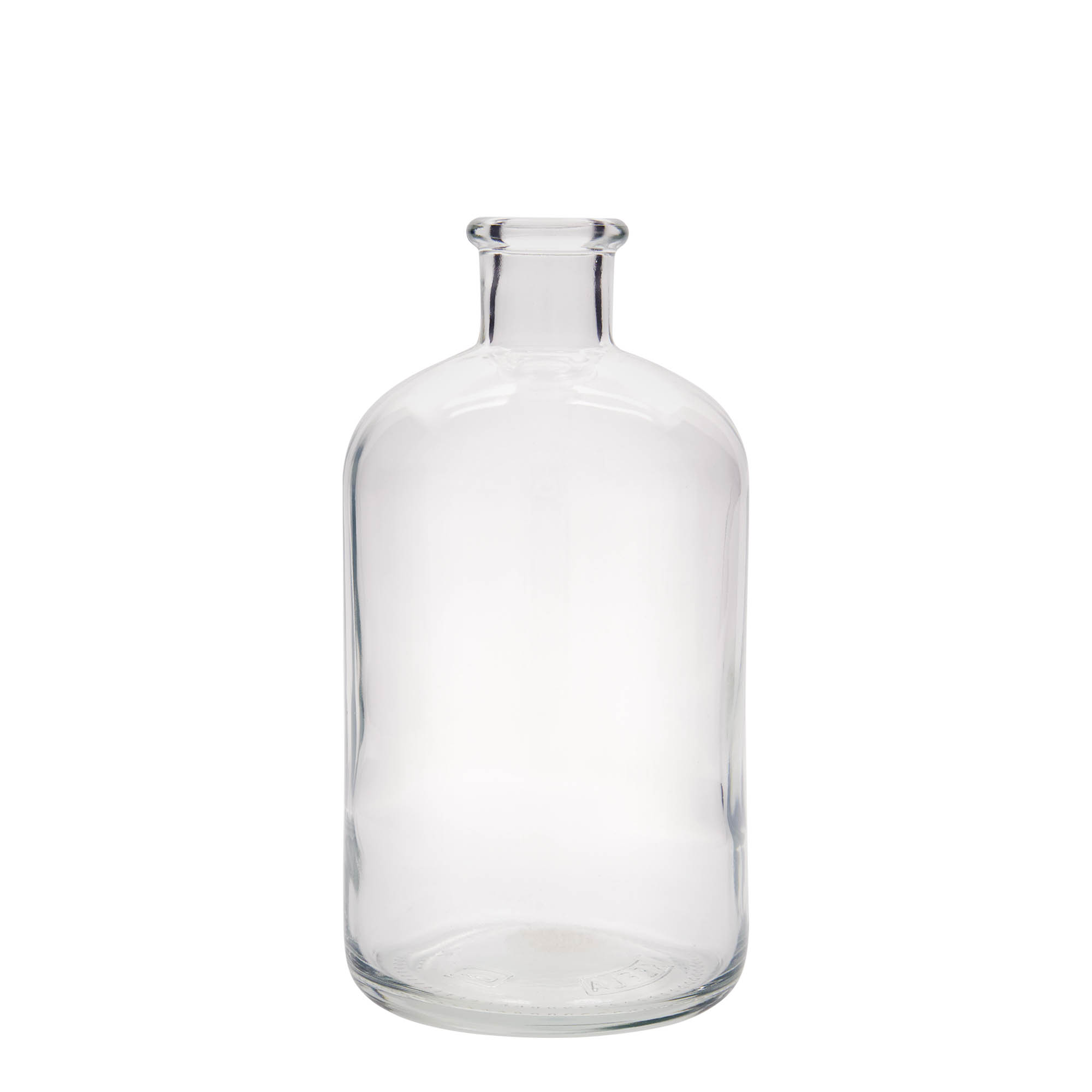 1.000 ml butelka szklana aptekarska, szyjka: korek 1.000 ml butelka szklana aptekarska, szyjka: korek