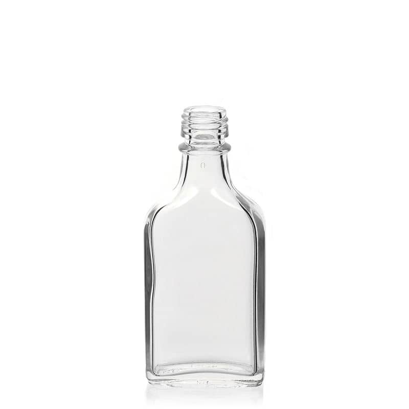 40 ml butelka piersiówka, prostokątna, zamknięcie: PP 18