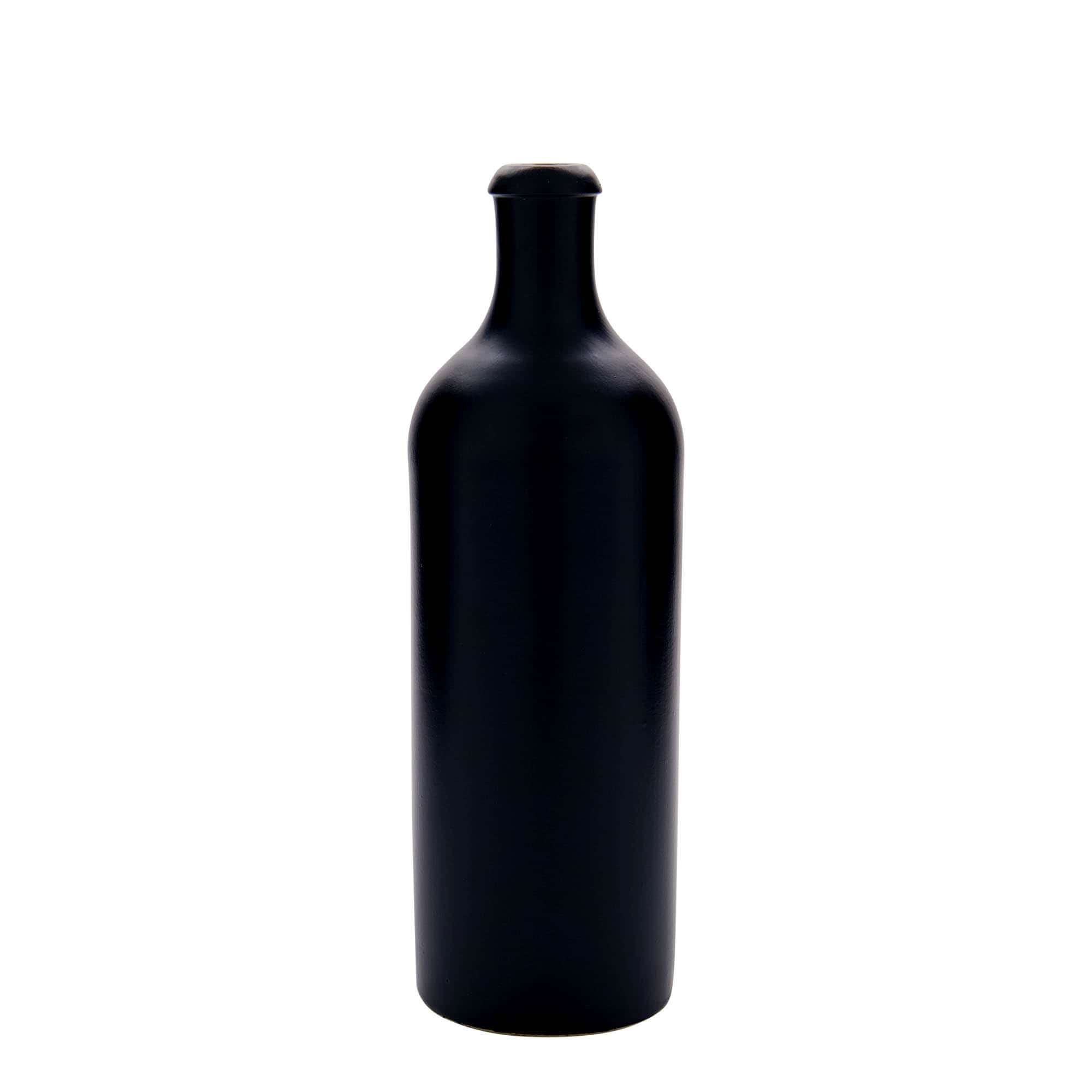 750 ml gliniany dzbanek, kamionka, kolor czarny, zamknięcie: korek 750 ml gliniany dzbanek, kamionka, kolor czarny, zamknięcie: korek