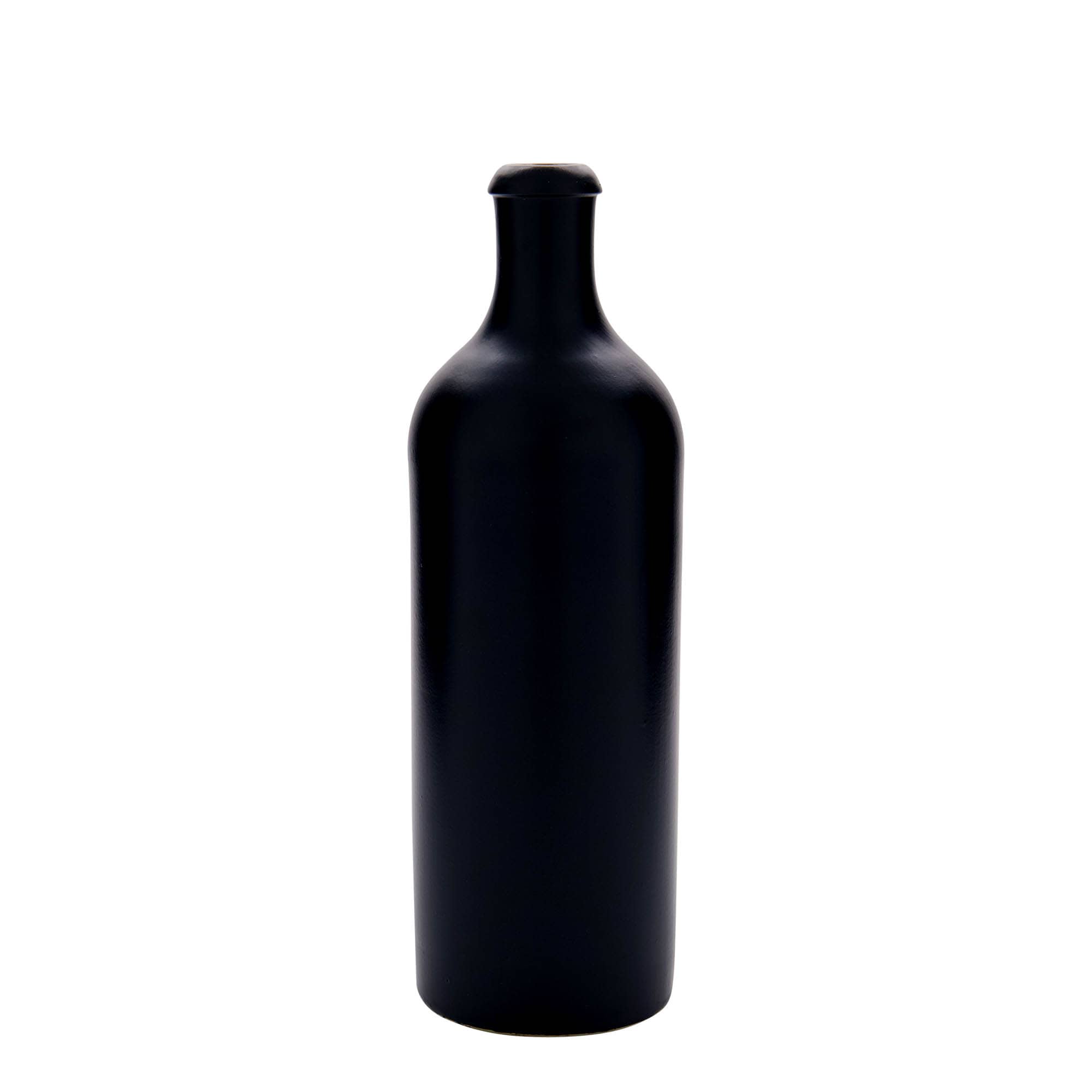 750 ml dzban gliniany, kamionka, czarny, wylot: korek