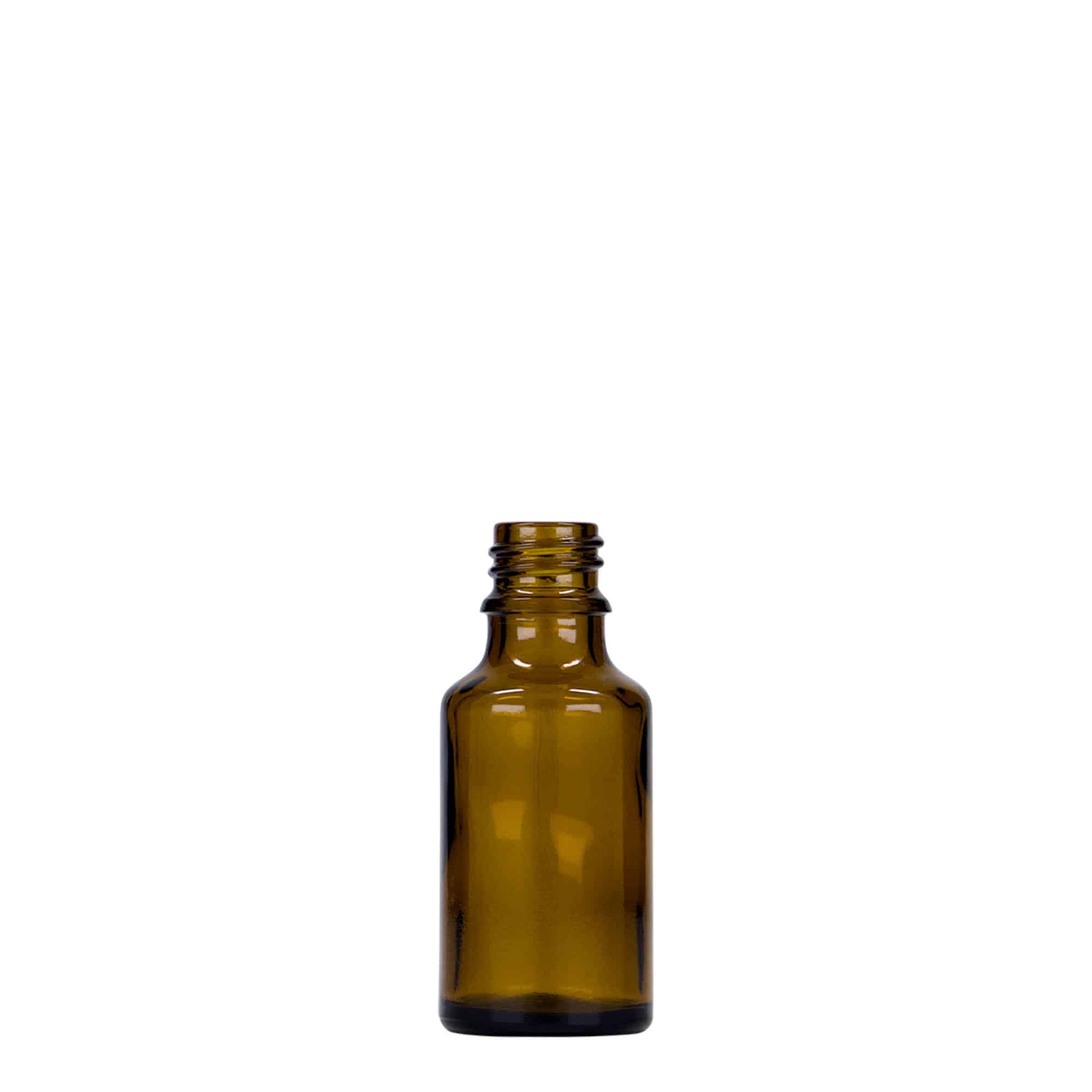 25 ml butelka farmaceutyczna, szkło, kolor brązowy, zamknięcie: DIN 18