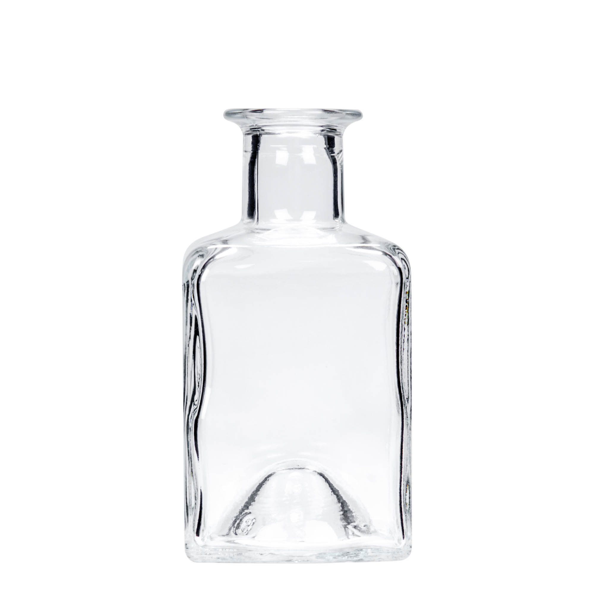 200 ml butelka szklana 'Kubica', kwadratowa, otwór: korek