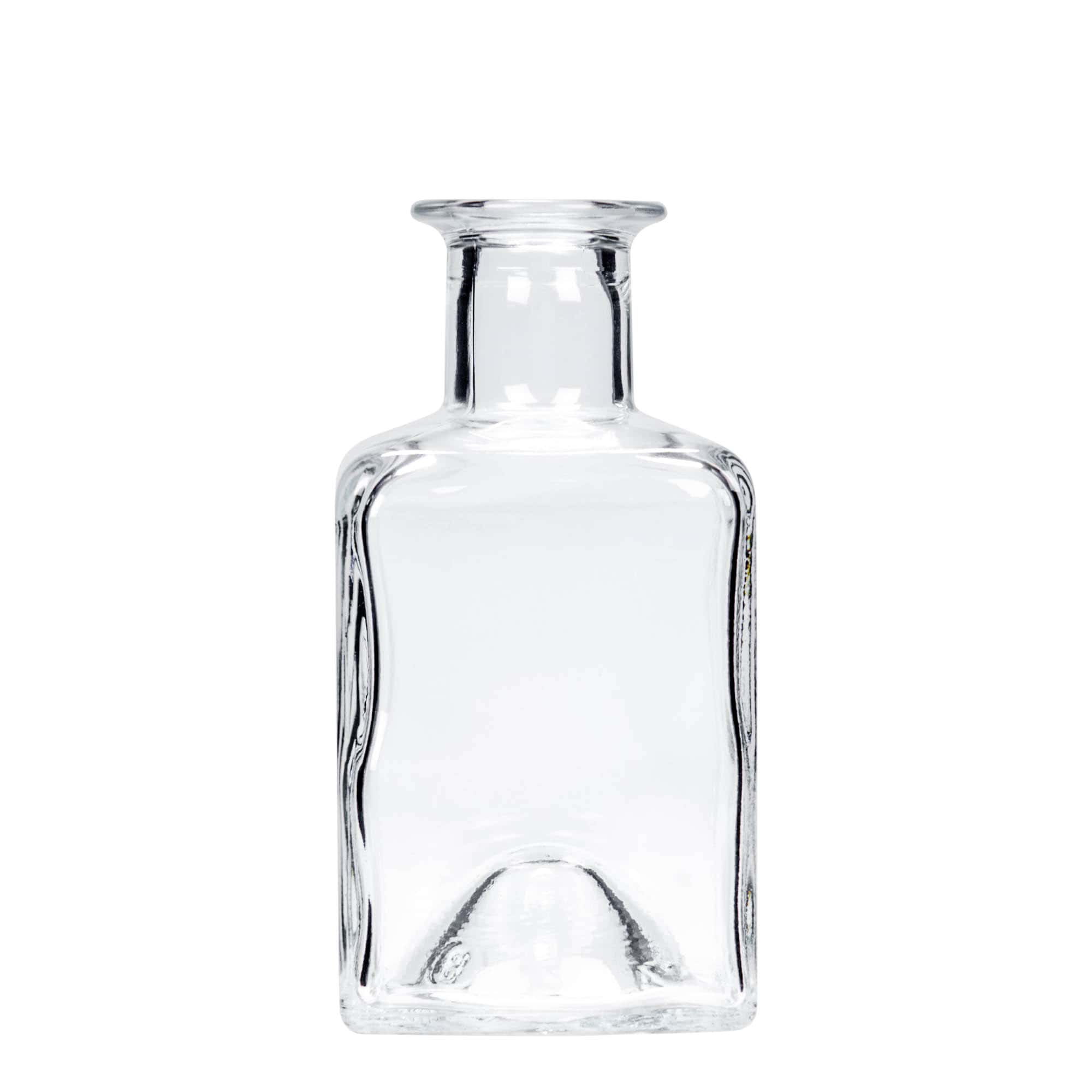 200 ml butelka szklana 'Kubica', kwadratowa, otwór: korek