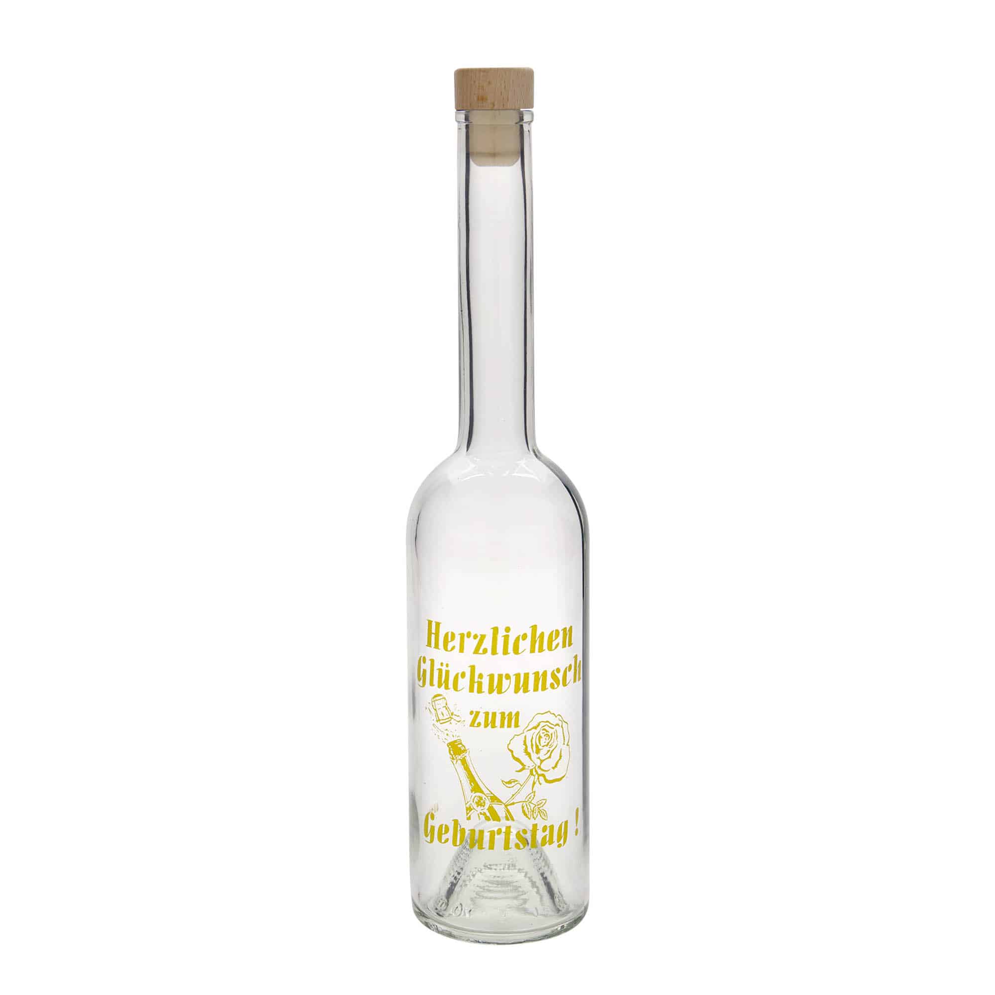 500 ml butelka szklana 'Opera', wzór: Apple, zamknięcie: korek