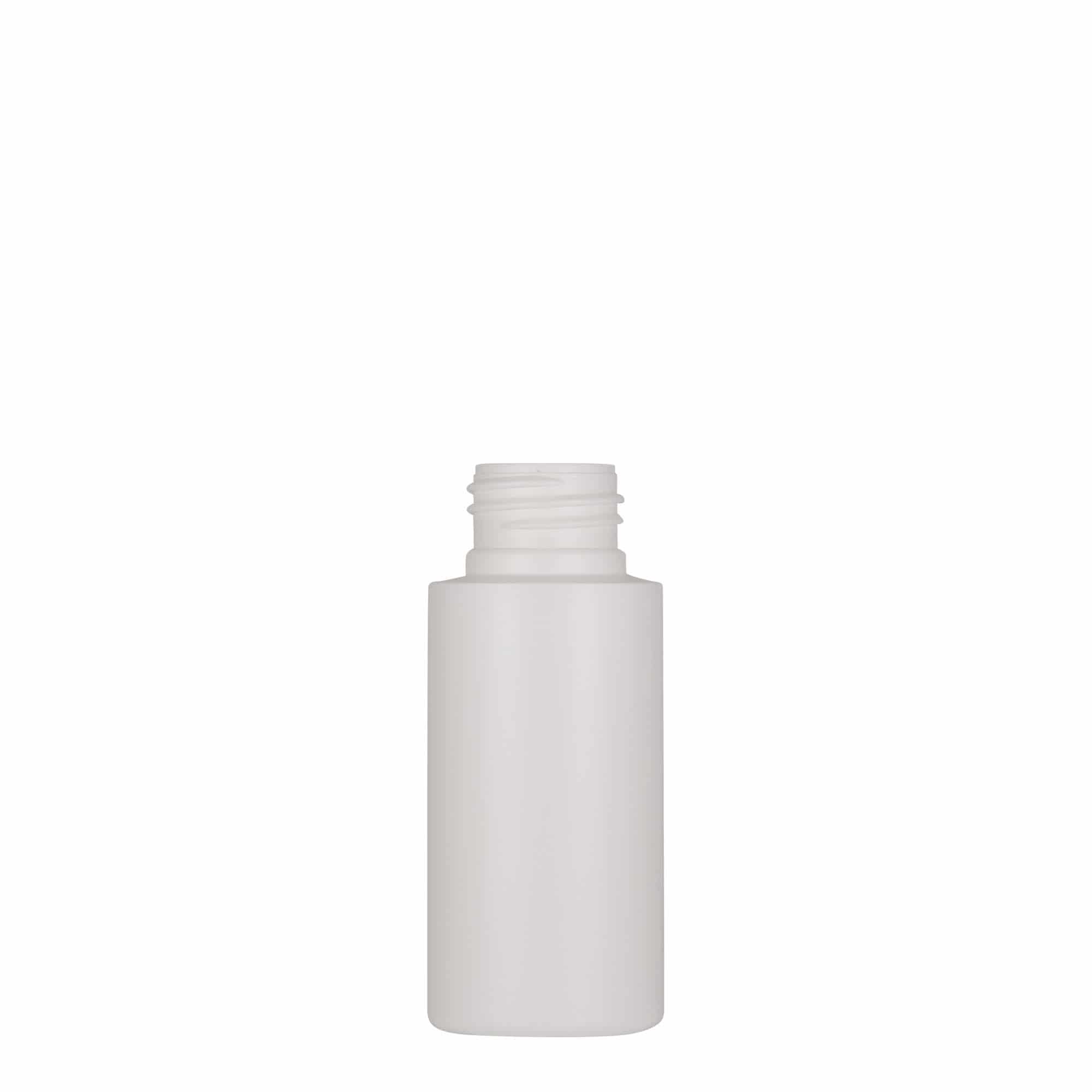 50 ml butelka plastikowa 'Pipe', zielony HDPE, biały, gwint: 24/410