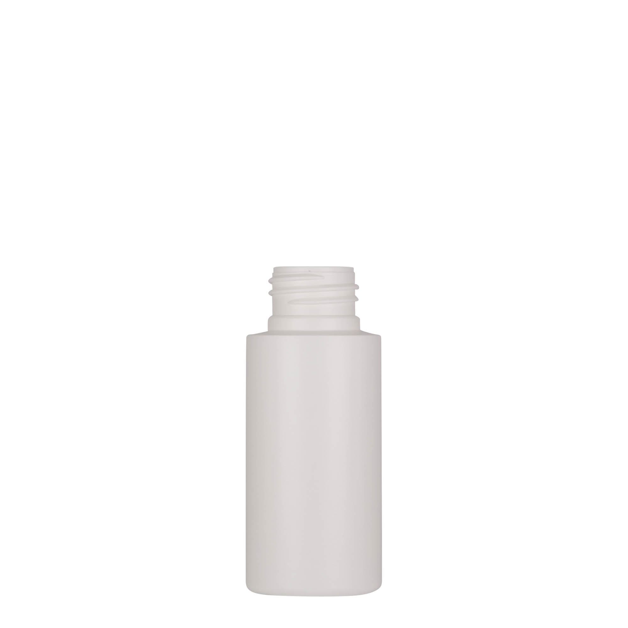 50 ml butelka plastikowa 'Pipe', zielony HDPE, biały, gwint: 24/410