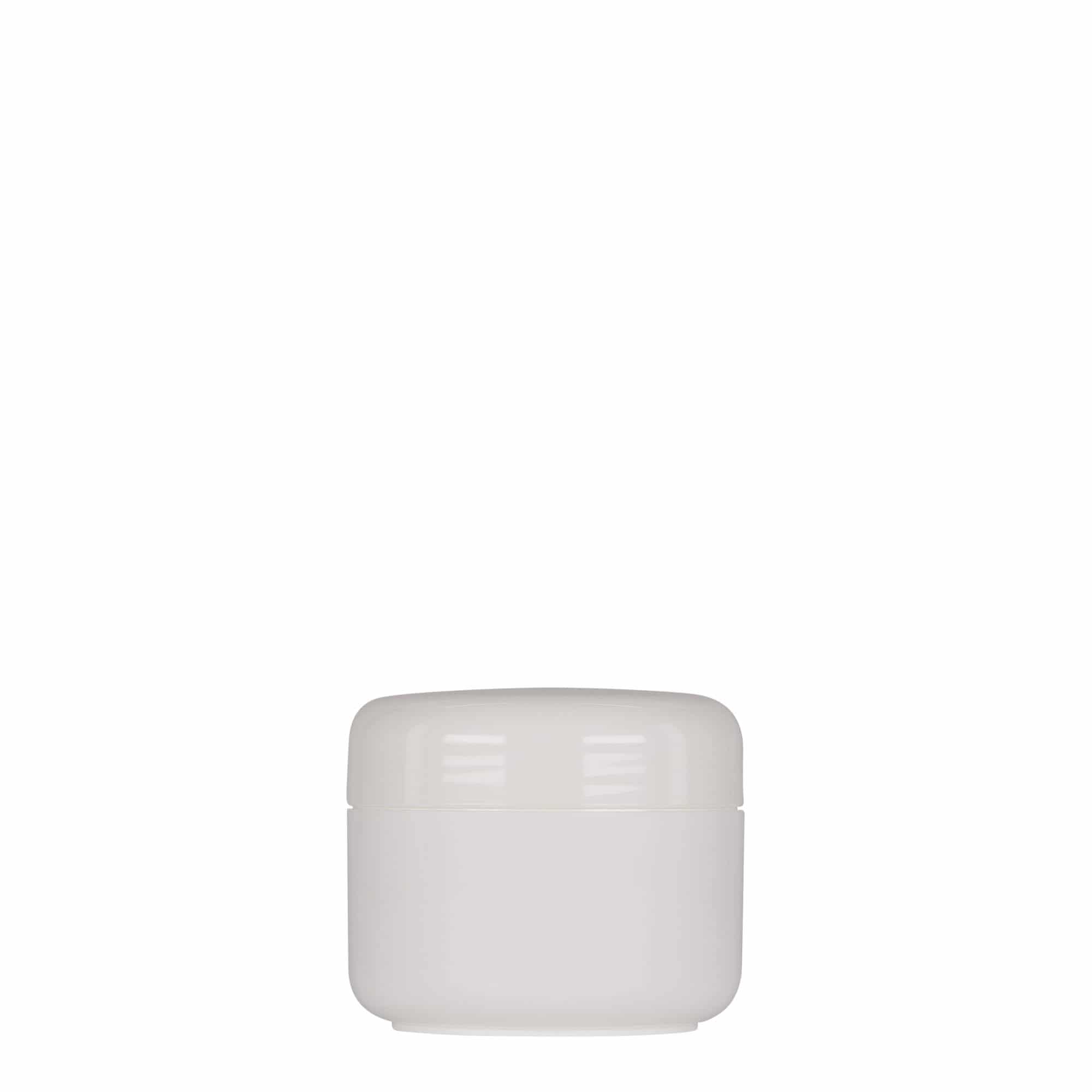 50 ml plastikowy pojemnik 'Bianca', PP, biały, otwór: zakrętka na gwint
