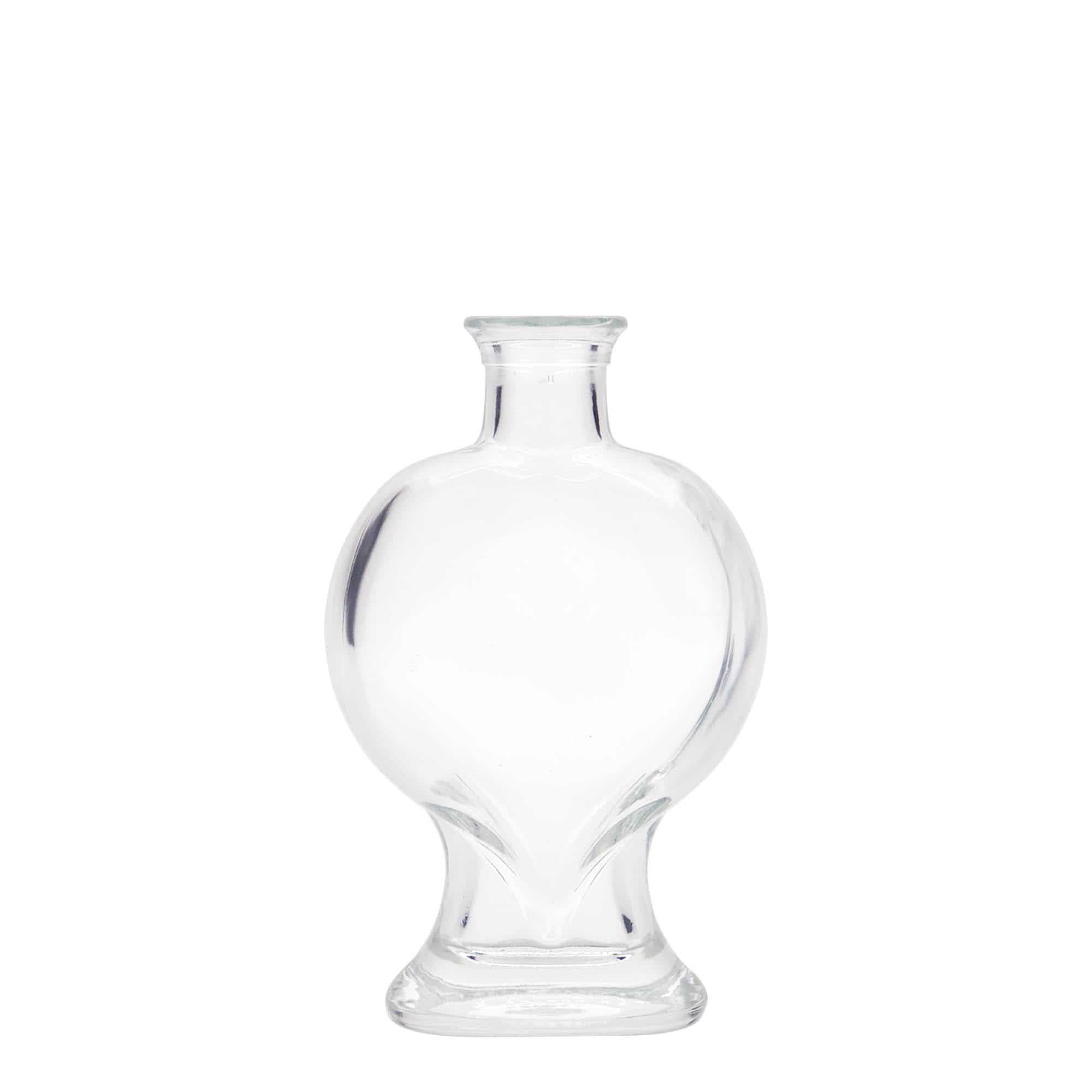 200 ml butelka szklana 'Serce', zamknięcie: korek