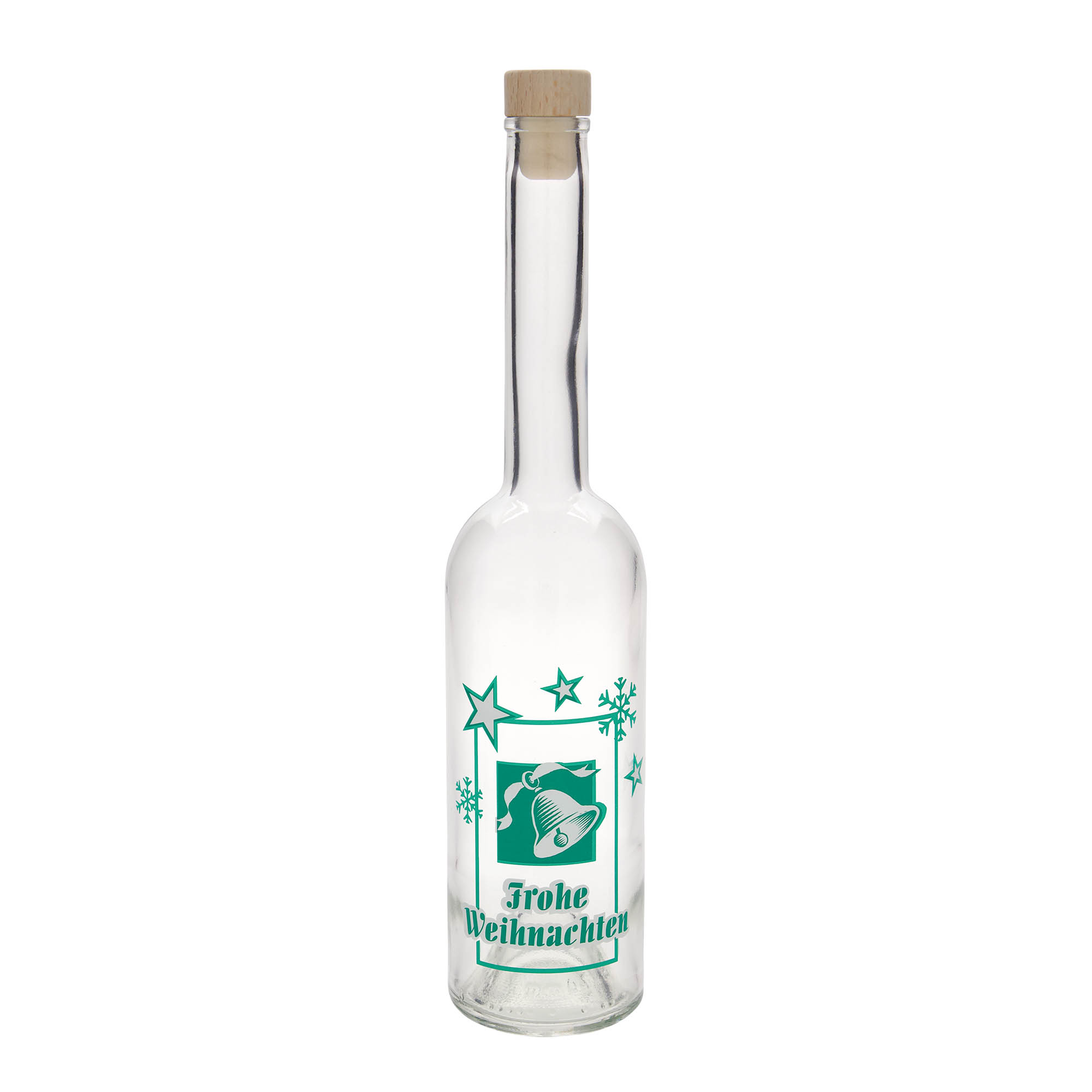 500 ml butelka szklana 'Opera', motyw: Wesołych Świąt, korek