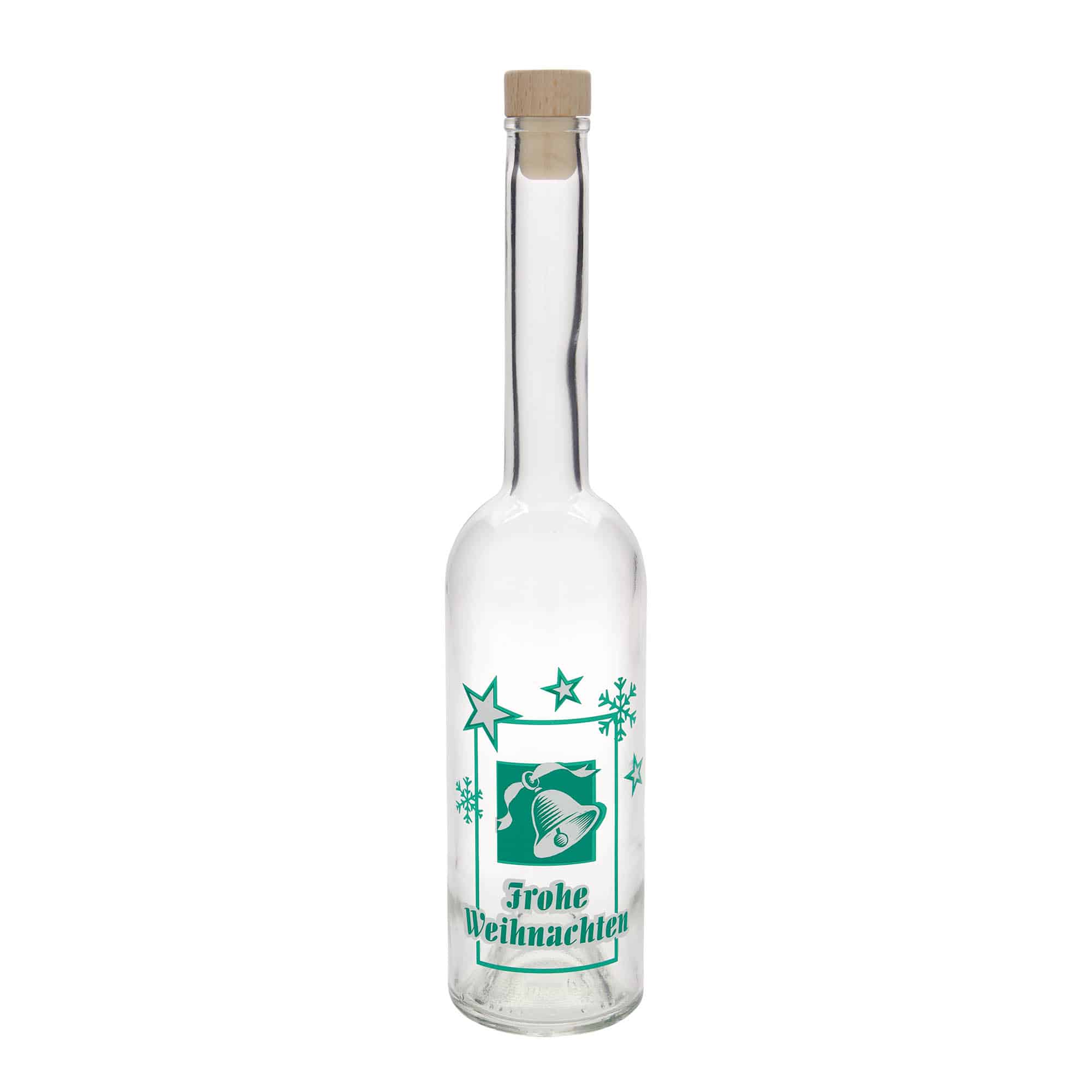 500 ml butelka szklana 'Opera', motyw: Wesołych Świąt, korek