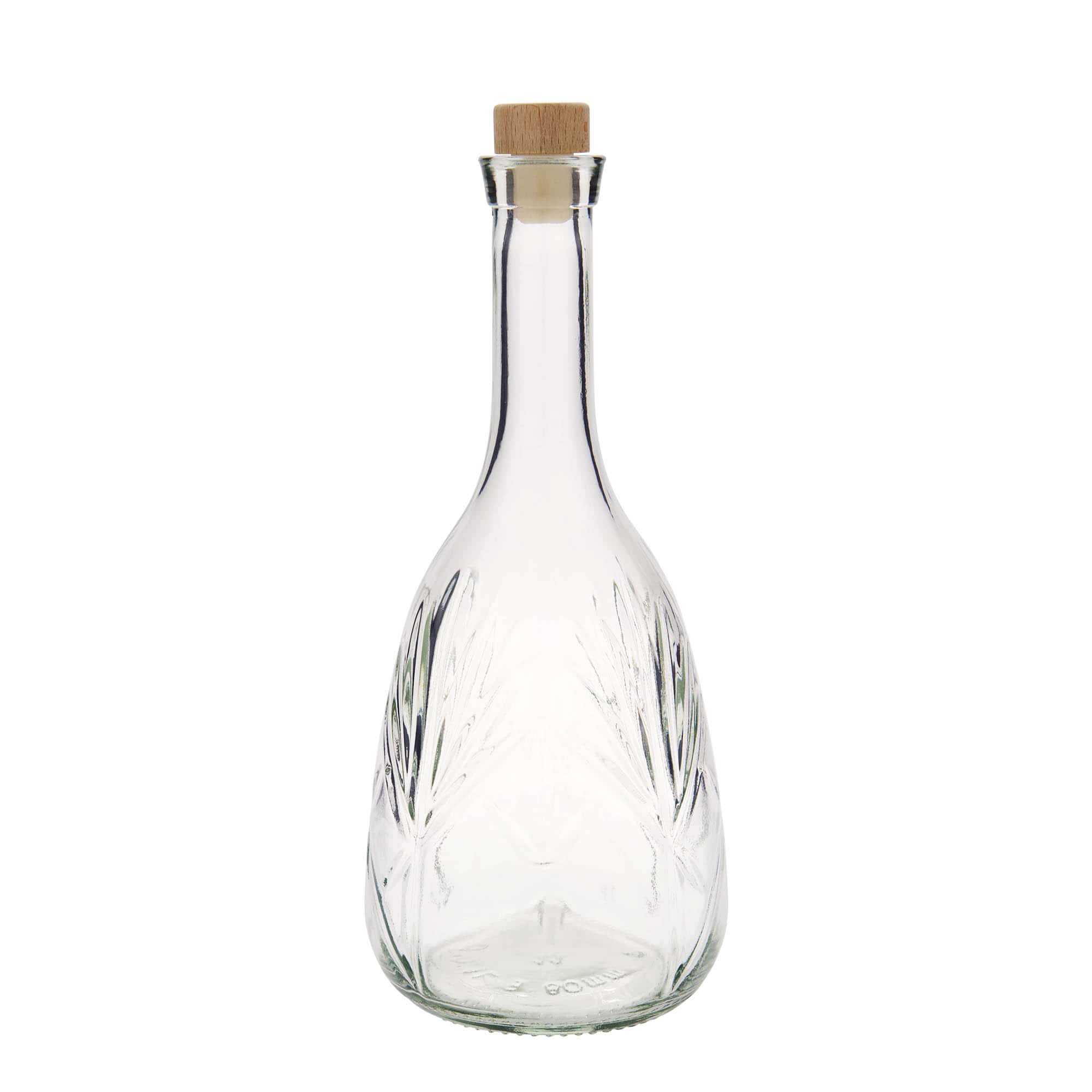 1.000 ml butelka szklana 'Reliefa', wylot: korek