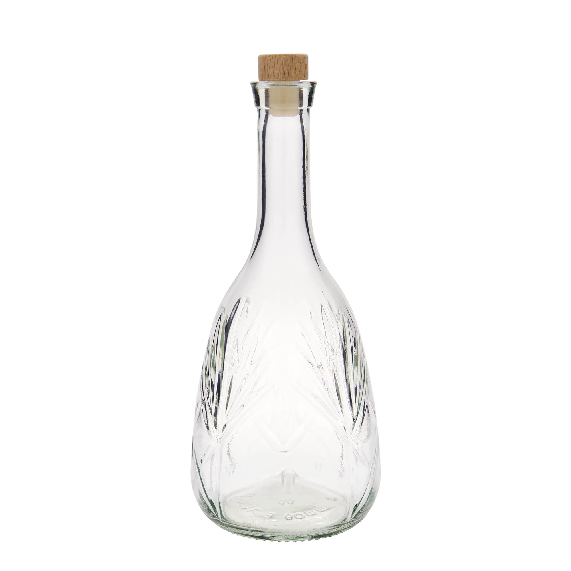 1.000 ml butelka szklana 'Reliefa', wylot: korek