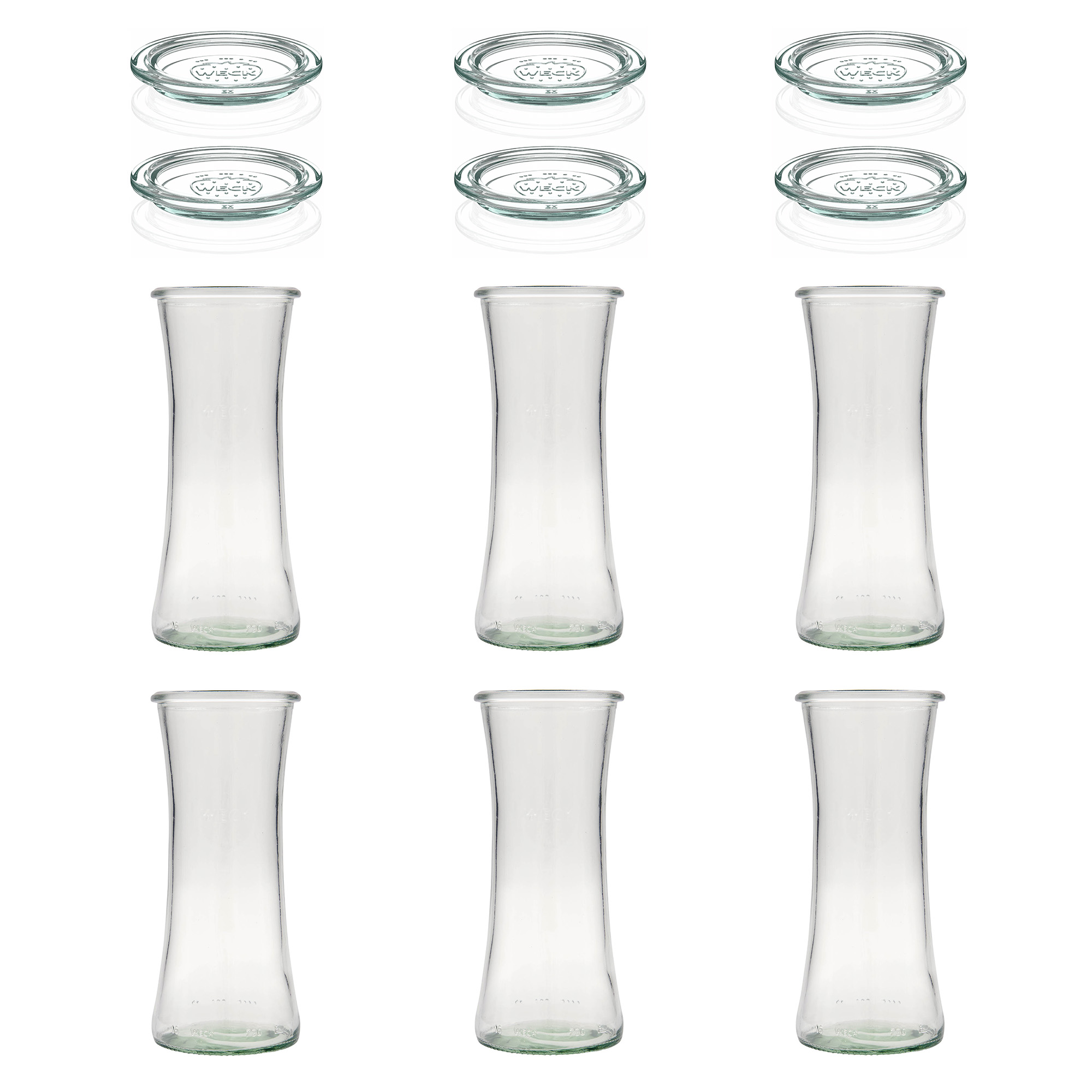 6x 730 ml słoik WECK Gourmet z szklanym wieczkiem RR 80