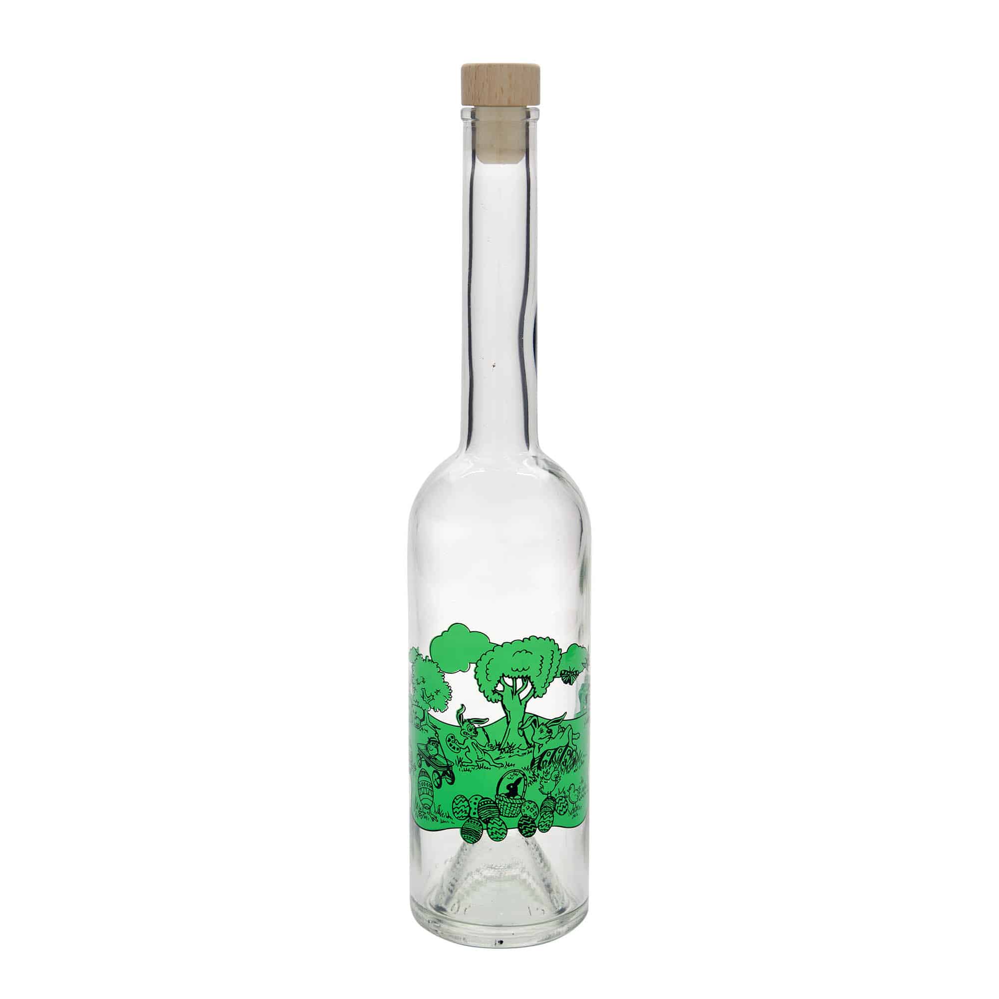 500 ml butelka szklana 'Opera', wzór: Wesołego alleluja, zamknięcie: korek