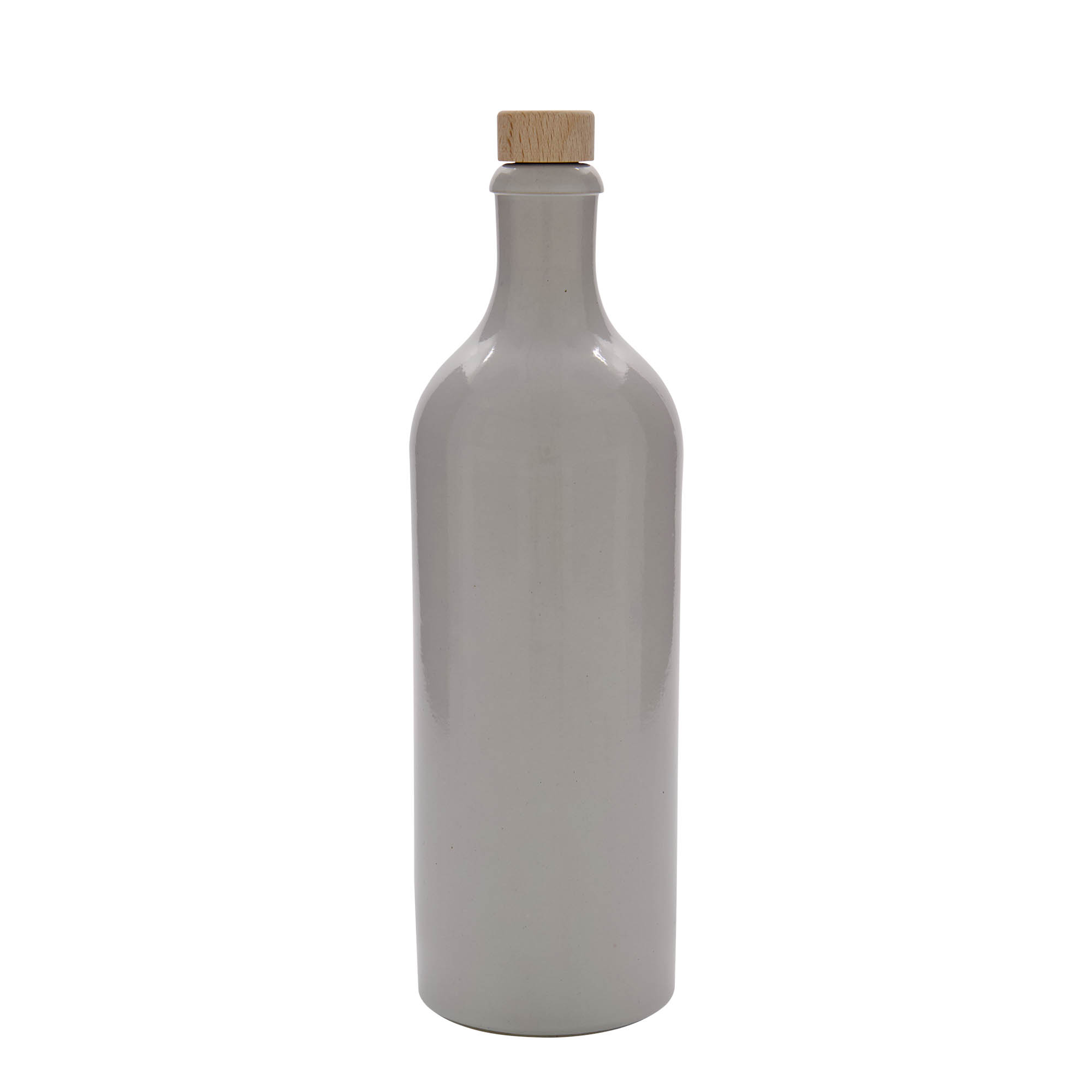 750 ml dzban gliniany, kamionka, biały, wylot: korek