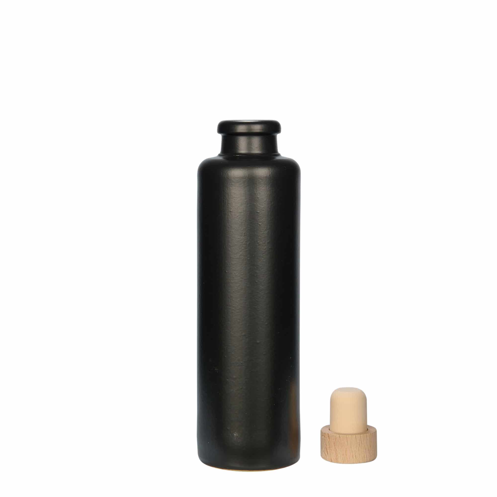 200 ml dzbanek do toniku, kamionka, czarny, wylot: korek