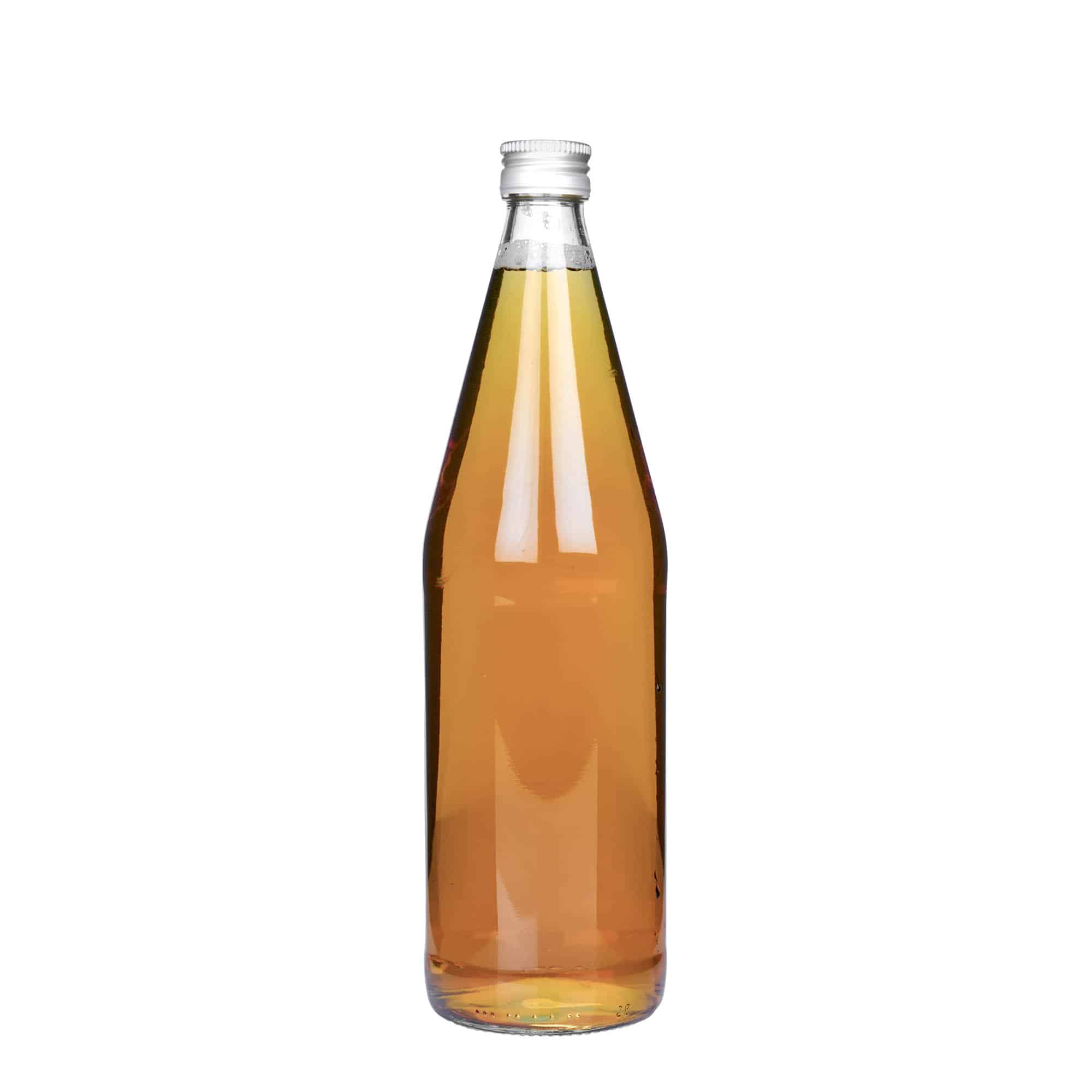 750 ml uniwersalna butelka w kształcie marchewki, szkło, gwint: PP 28
