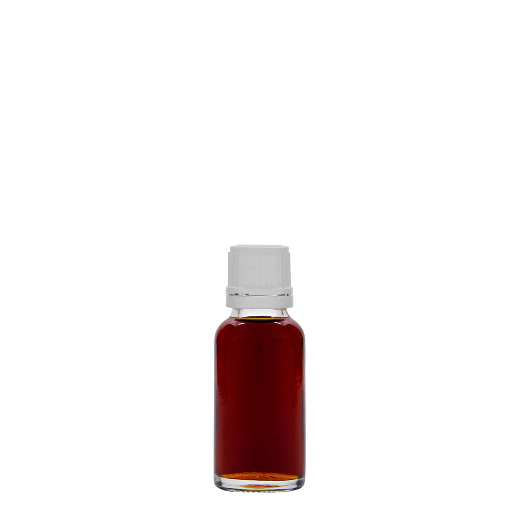 20 ml butelka medyczna, szkło, szyjka: DIN 18