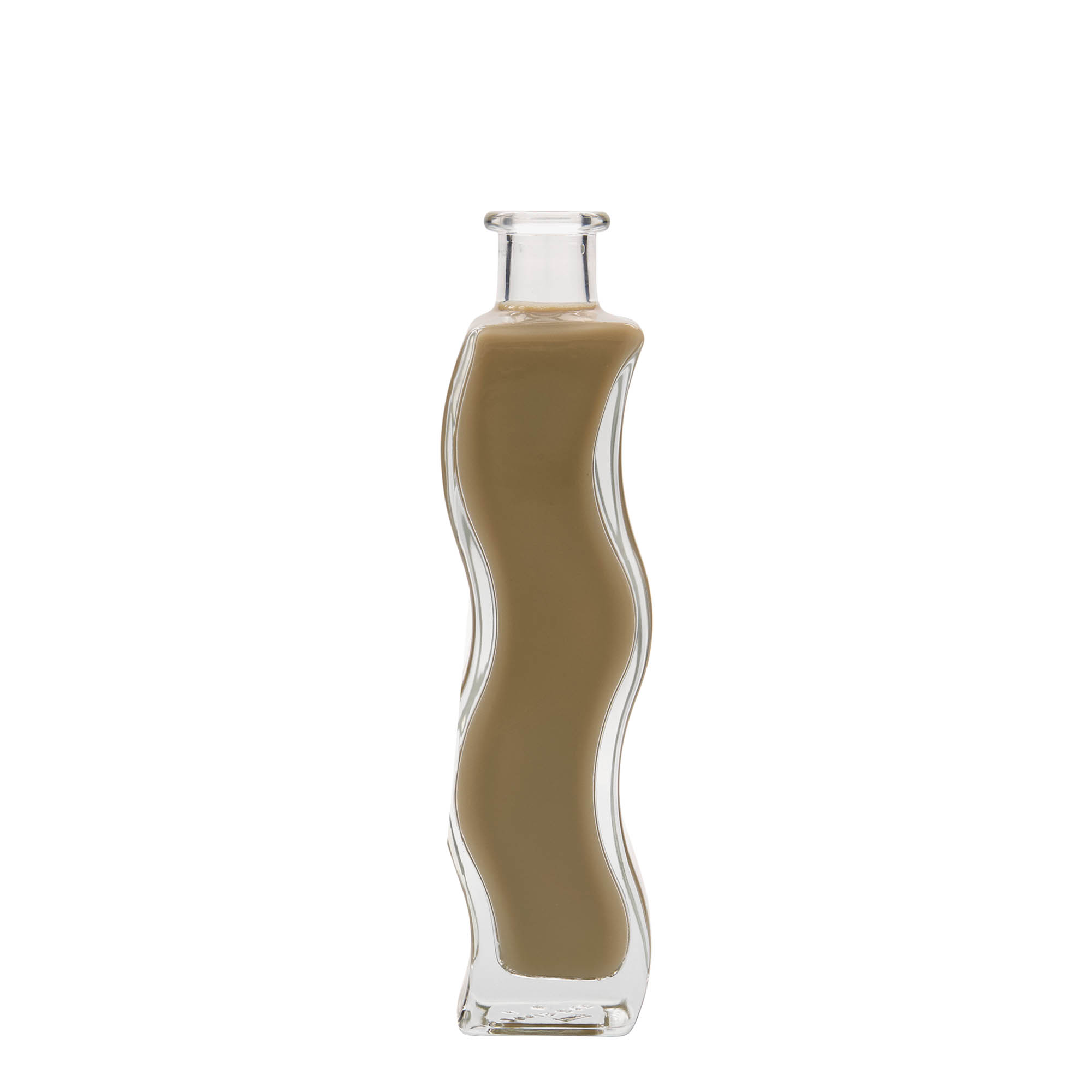 200 ml szklana butelka 'Welle', kwadratowa, otwór: korek 200 ml szklana butelka 'Welle', kwadratowa, otwór: korek