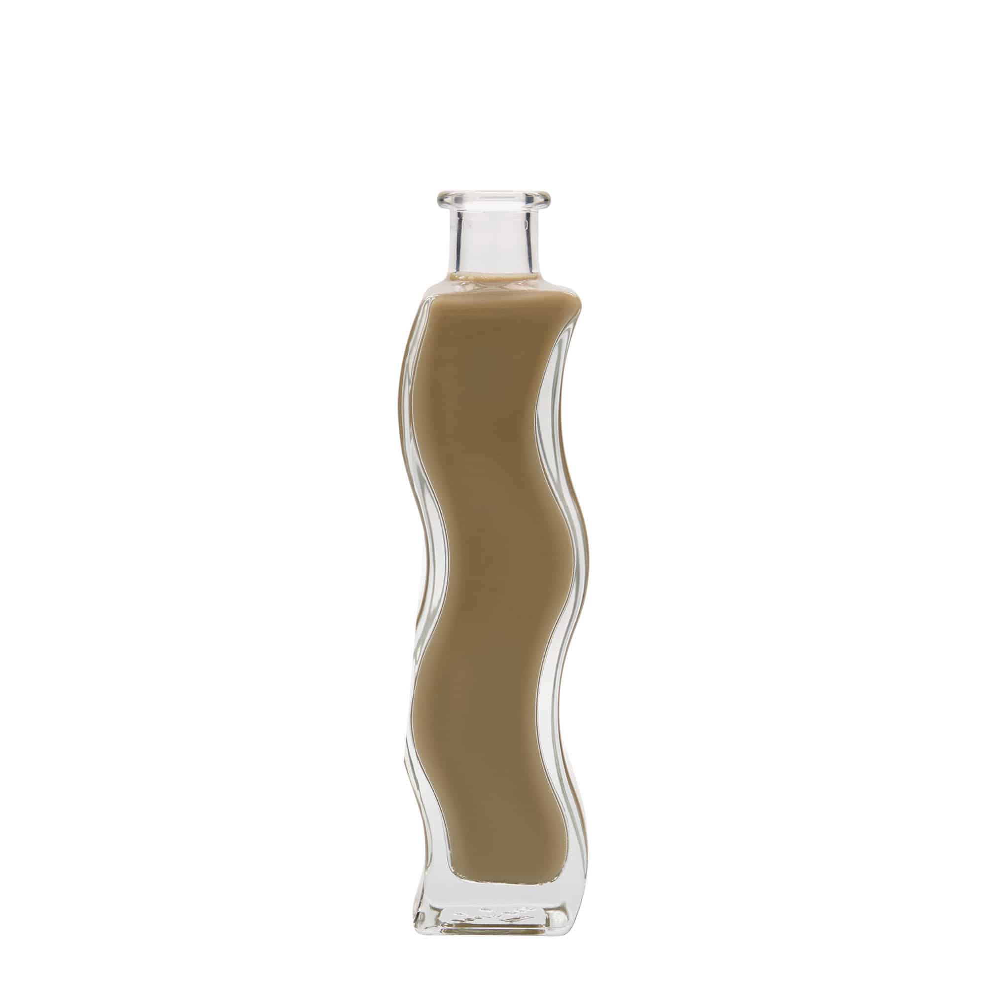 200 ml szklana butelka 'Welle', kwadratowa, otwór: korek 200 ml szklana butelka 'Welle', kwadratowa, otwór: korek