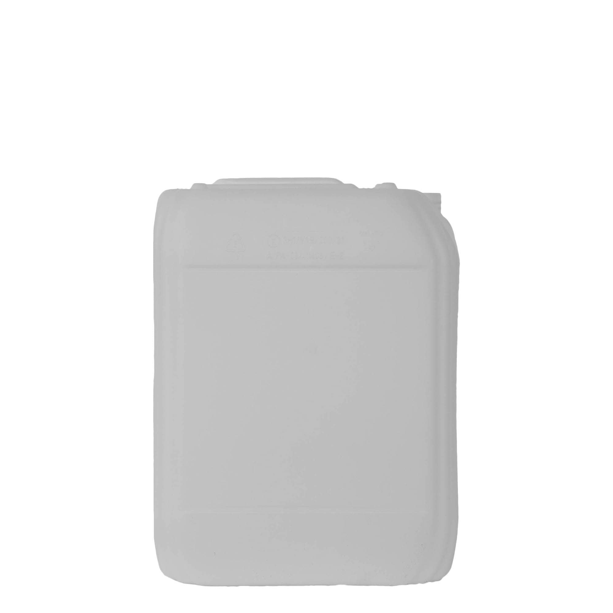 20 l kanister, prostokątny, tworzywo HDPE, naturalny, wylot: ND 60